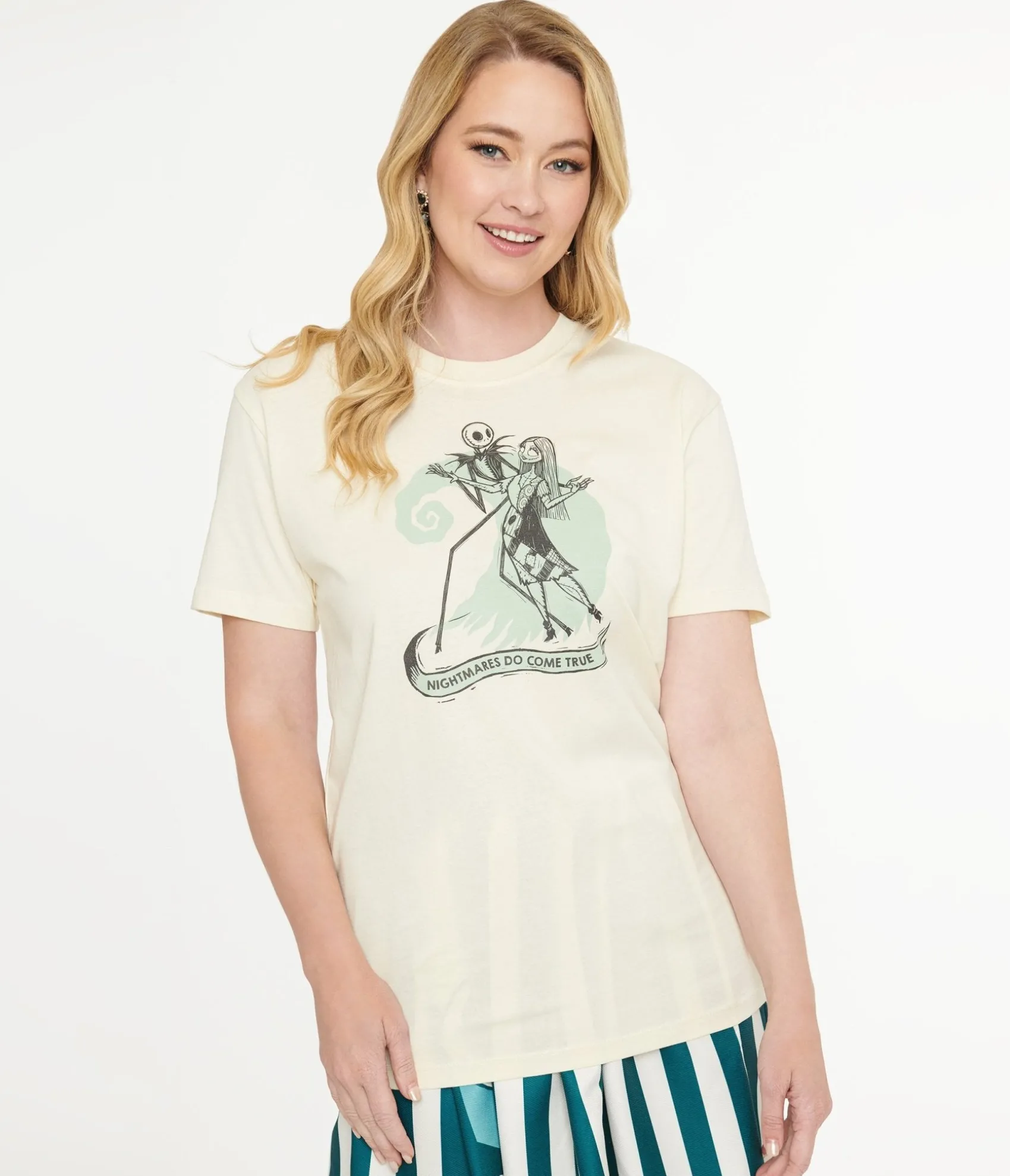 Unique Vintage Tim Burton’s The Nightmare Before Christmas by Jack & Sally Nightmares Do Come True Unisex Graphic Tee Shop