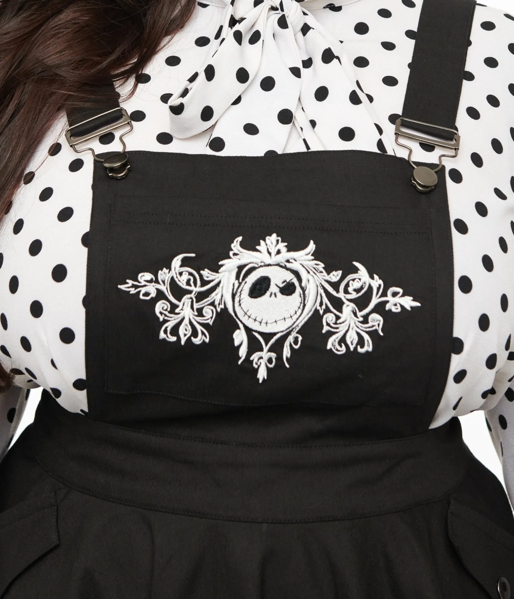 Unique Vintage Tim Burton’s The Nightmare Before Christmas by Plus Size Black Nightmare Before Christmas Brionne Pinafore Skirt Flash Sale