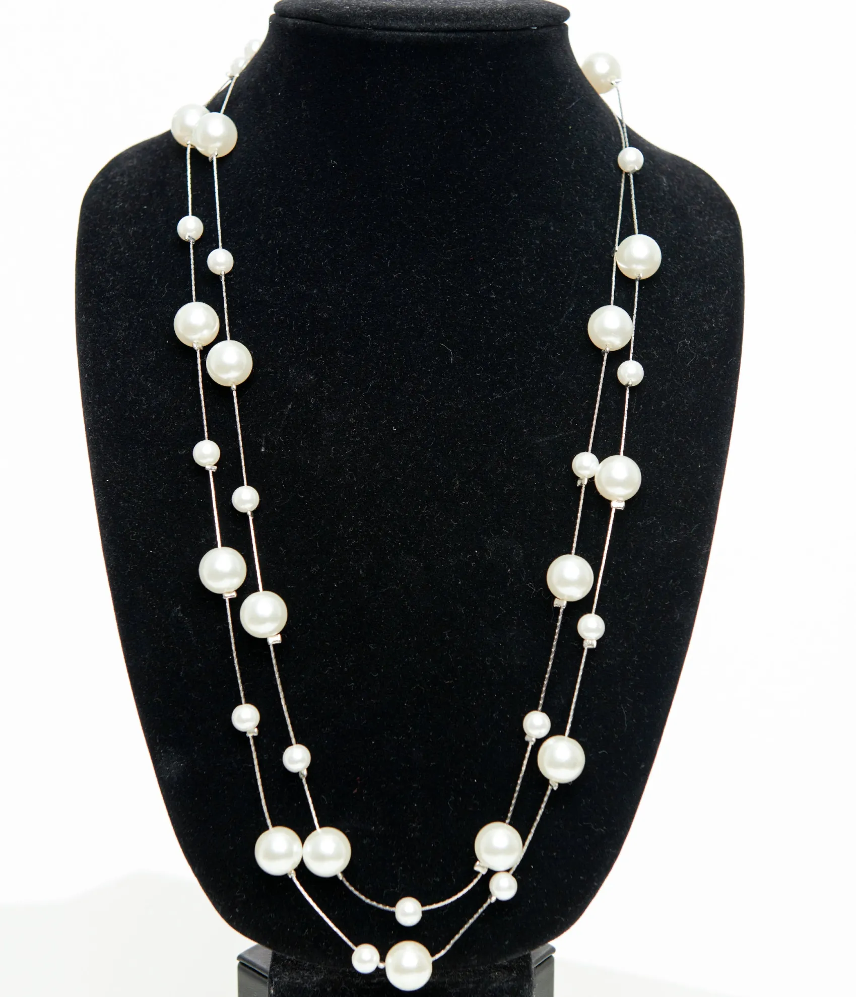 Unique Vintage 60" Long Pearl Necklace Cheap
