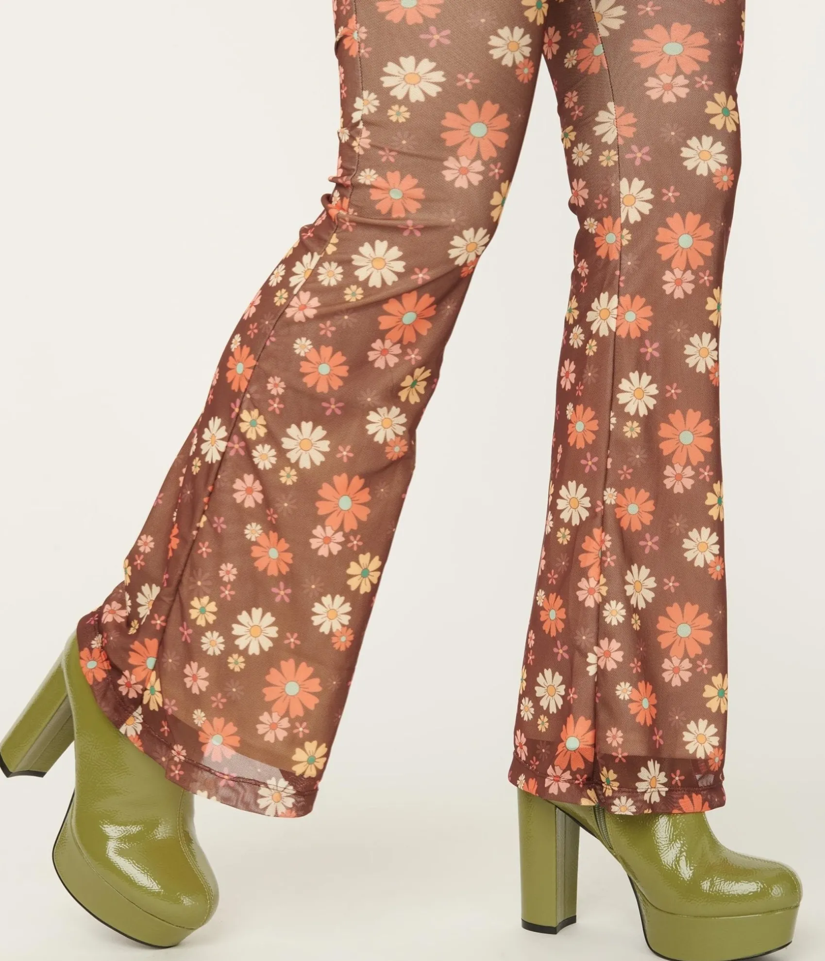 Unique Vintage Avocado Green Platform Heel Ankle Boots Fashion