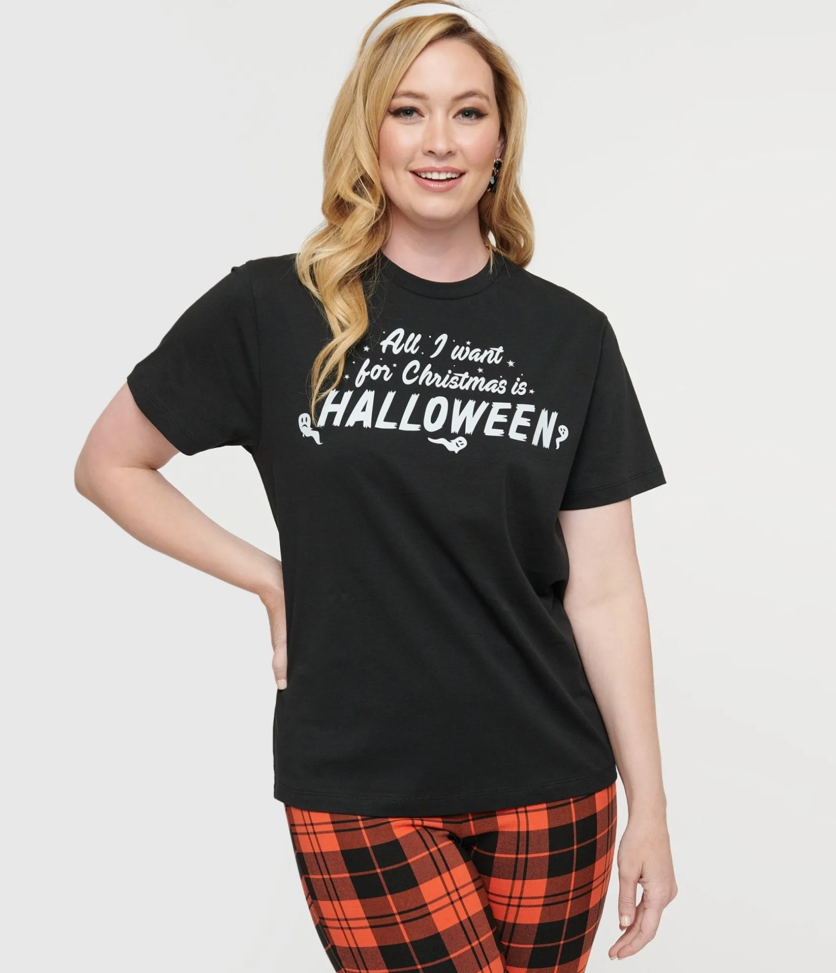 Unique Vintage Black All I Want For Christmas Is Halloween Unisex Graphic Tee Best