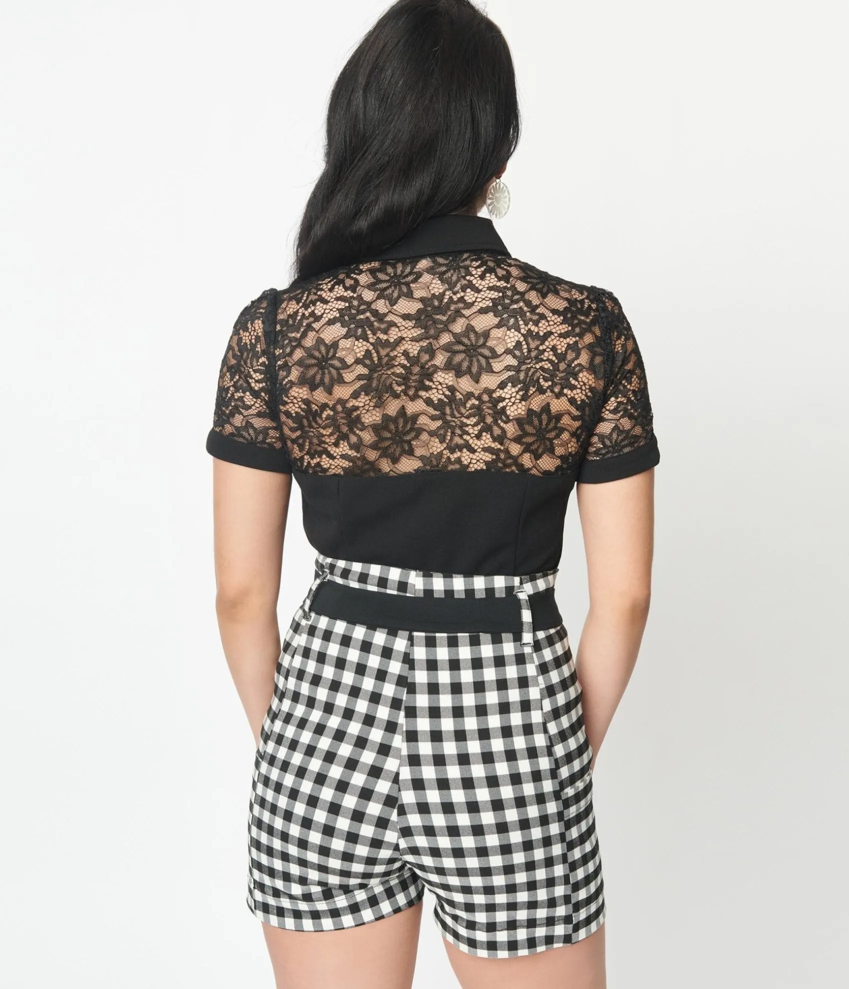 Unique Vintage Black Lace Addison Blouse Online