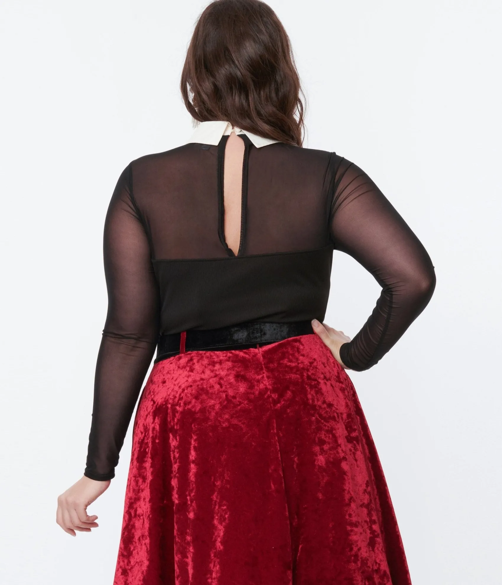 Unique Vintage Black Mesh Bodysuit Best Sale