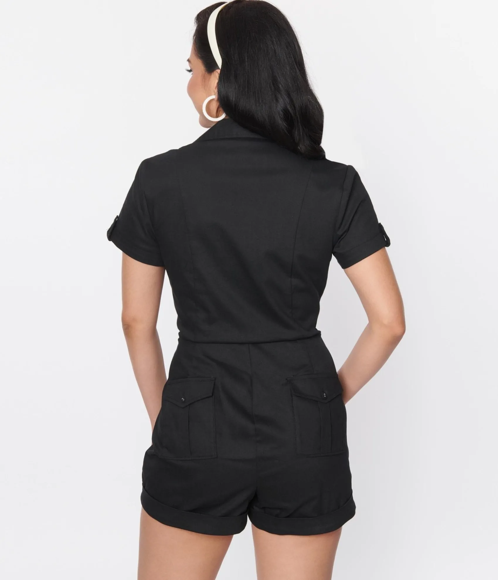 Unique Vintage Black Mia Romper Store