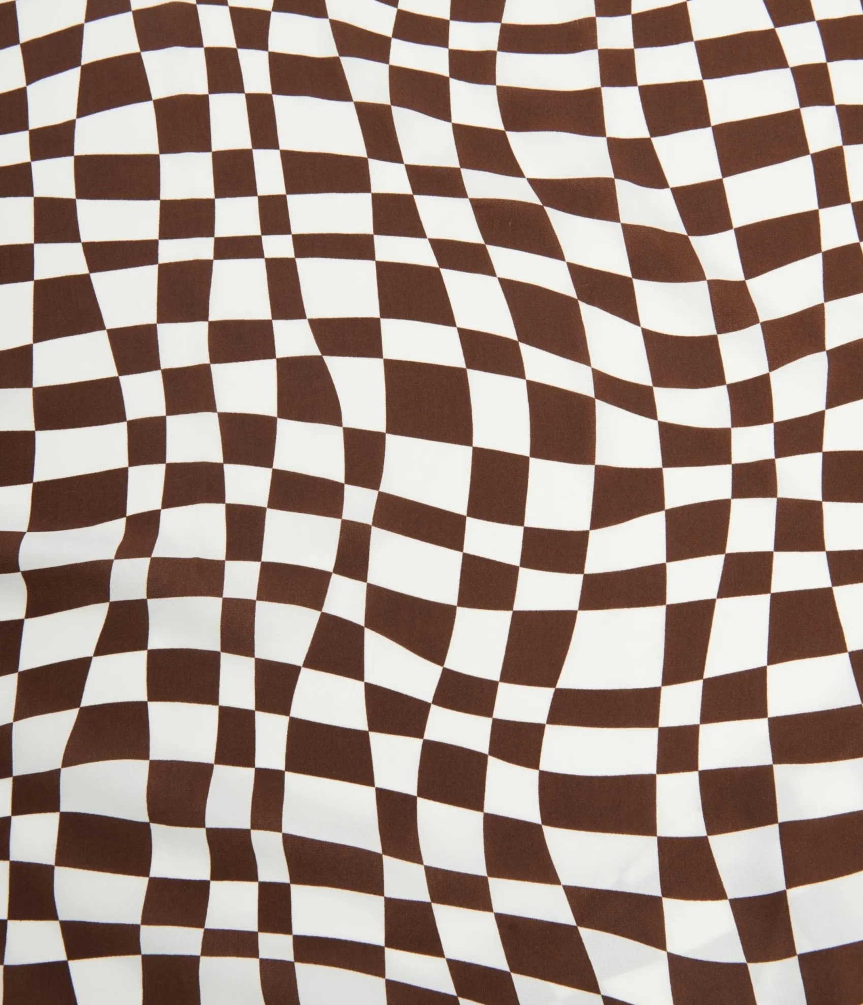 Unique Vintage Brown Distorted Check Hair Scarf Online