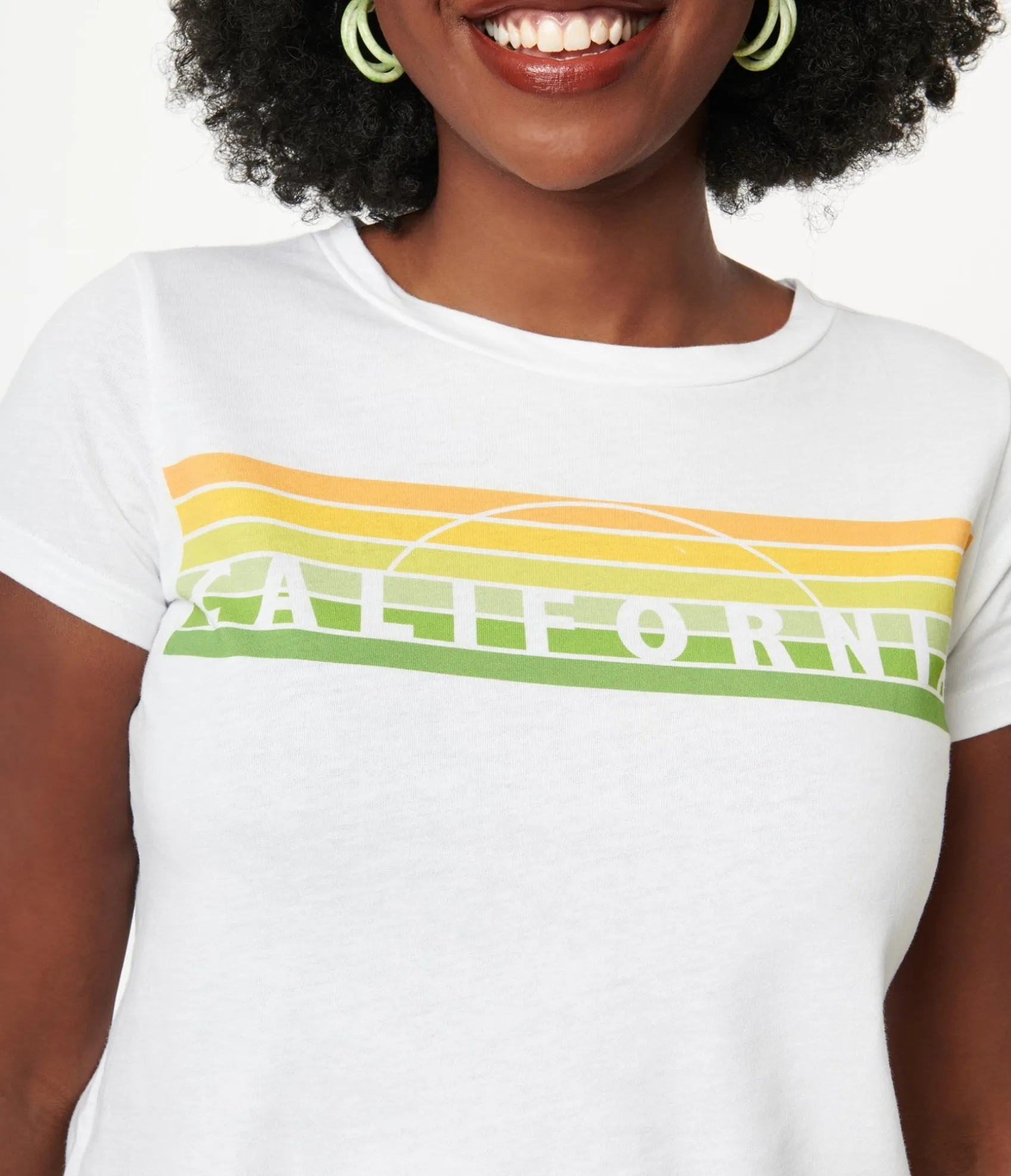 Unique Vintage California Graphic Crop Tee Flash Sale