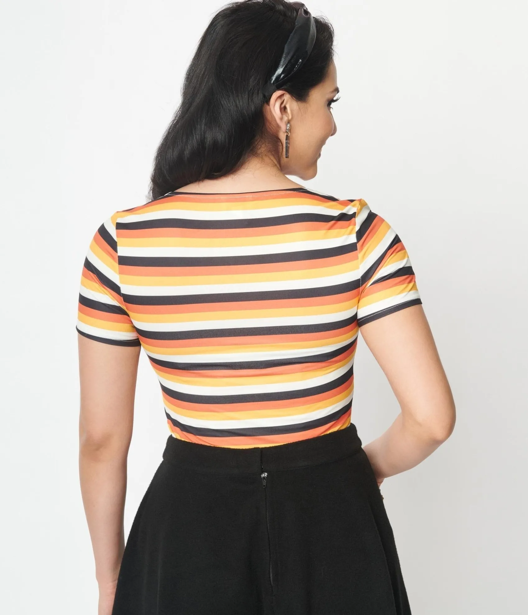 Unique Vintage Candy Corn Stripe Sweetheart Ruthie Top Discount