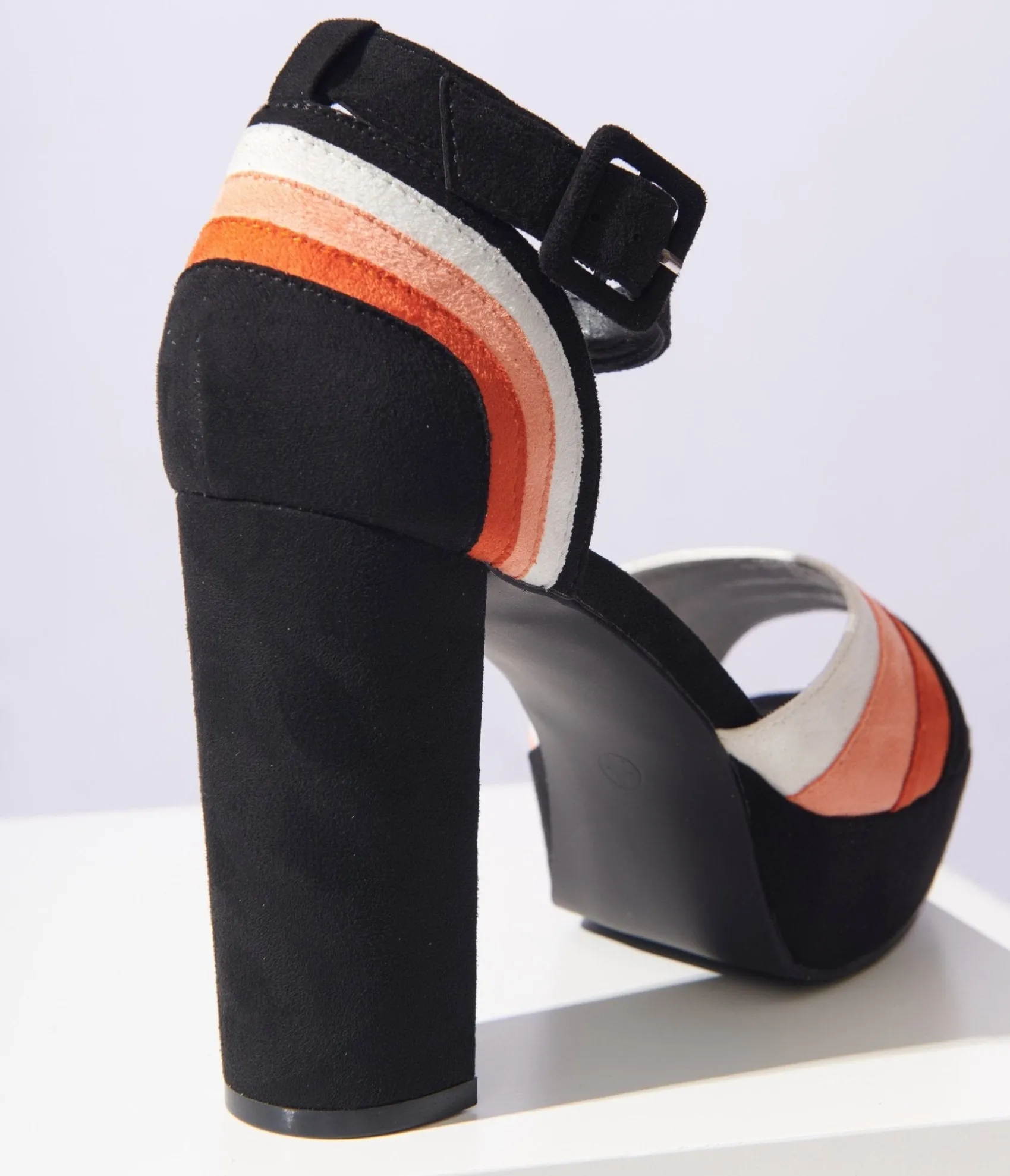 Unique Vintage Candy Corn Suede Peep Toe Pumps Best Sale