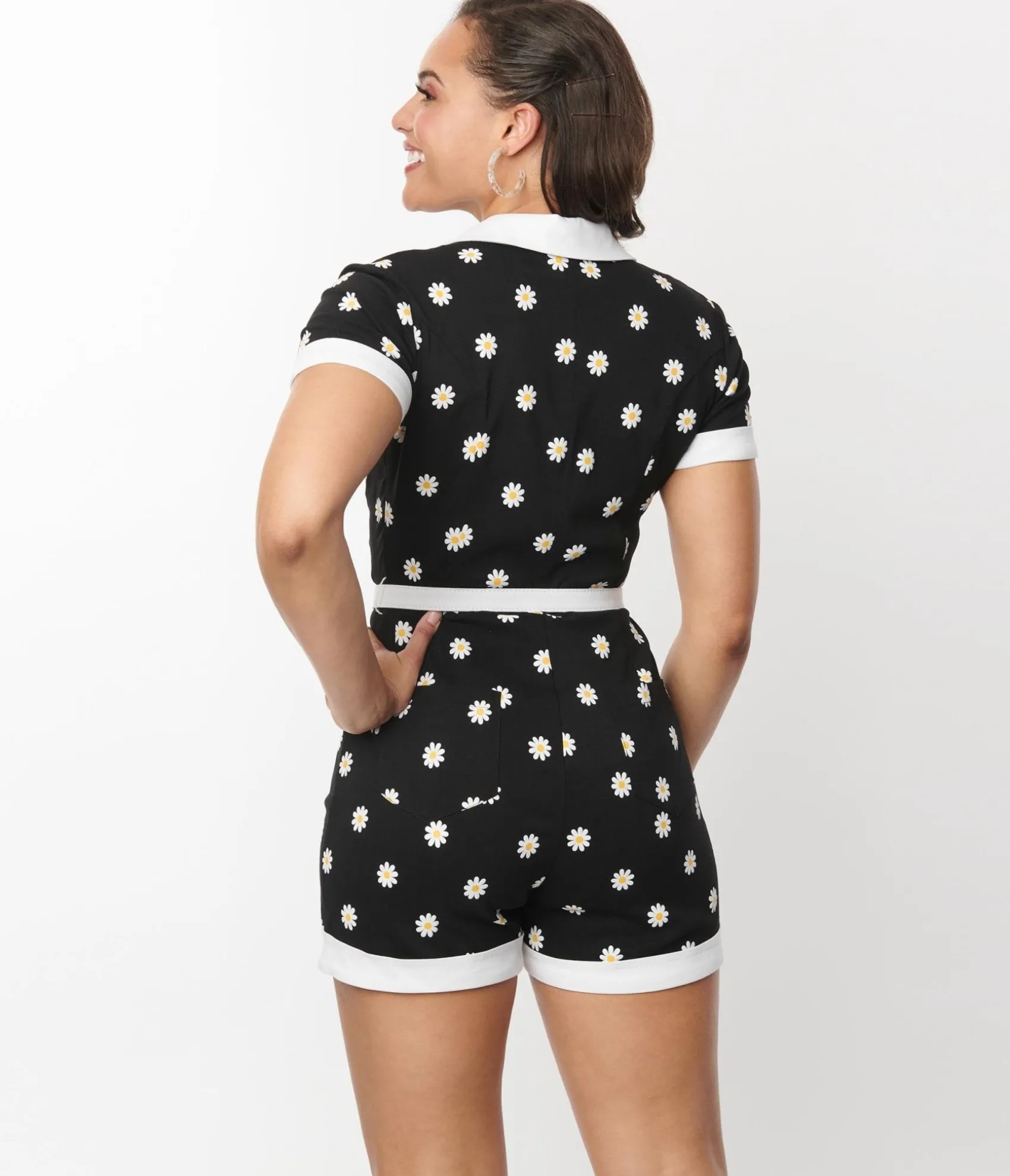 Unique Vintage Daisy Print Patsy Romper New