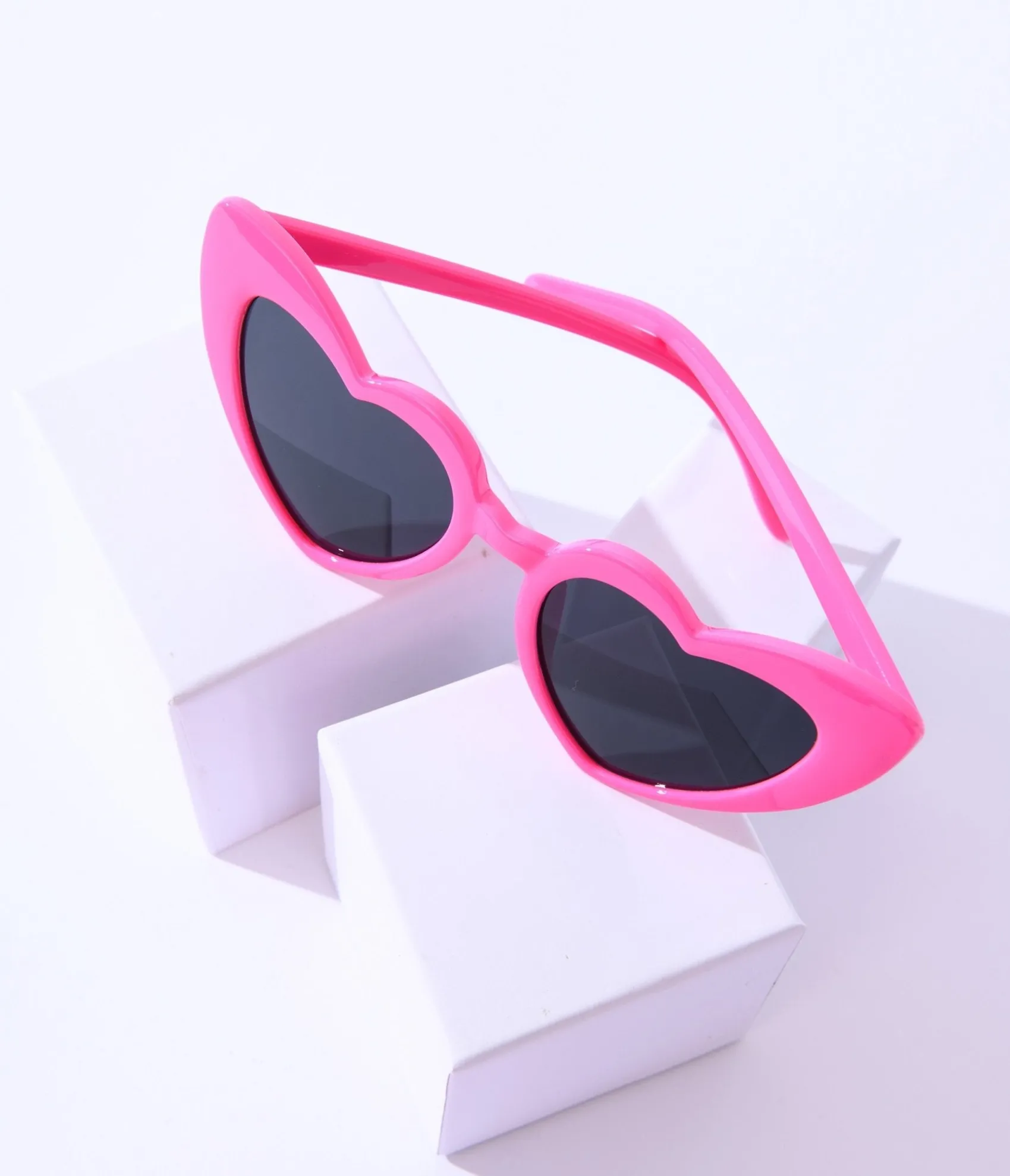 Unique Vintage Hot Pink Heart Sunglasses Best Sale