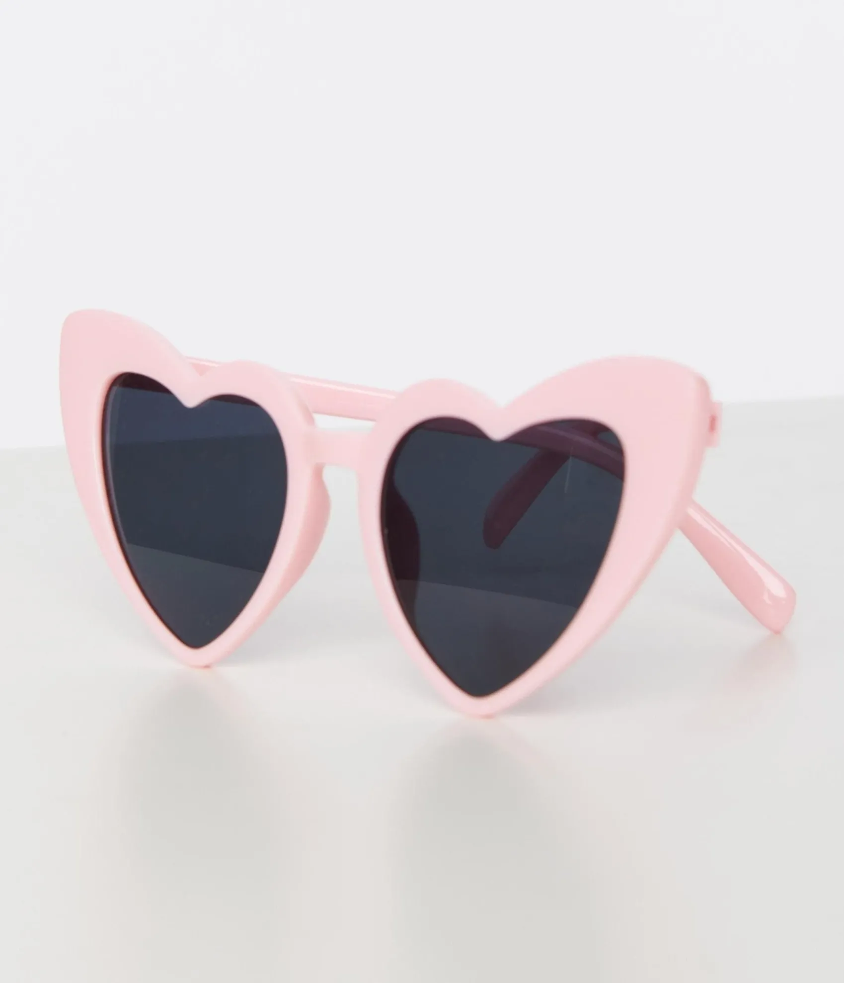 Unique Vintage Light Pink Heart Sunglasses New
