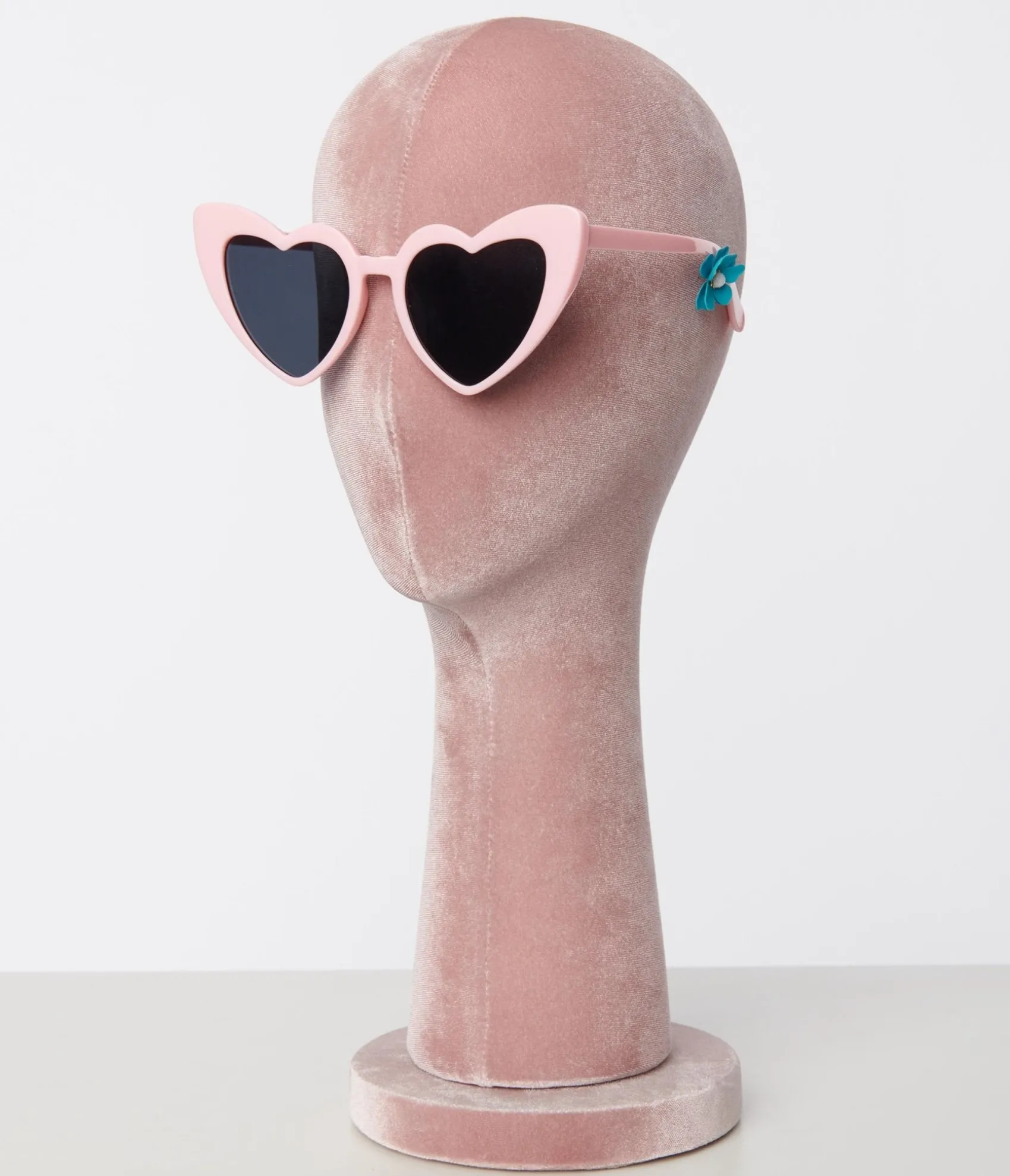 Unique Vintage Light Pink Heart Sunglasses New