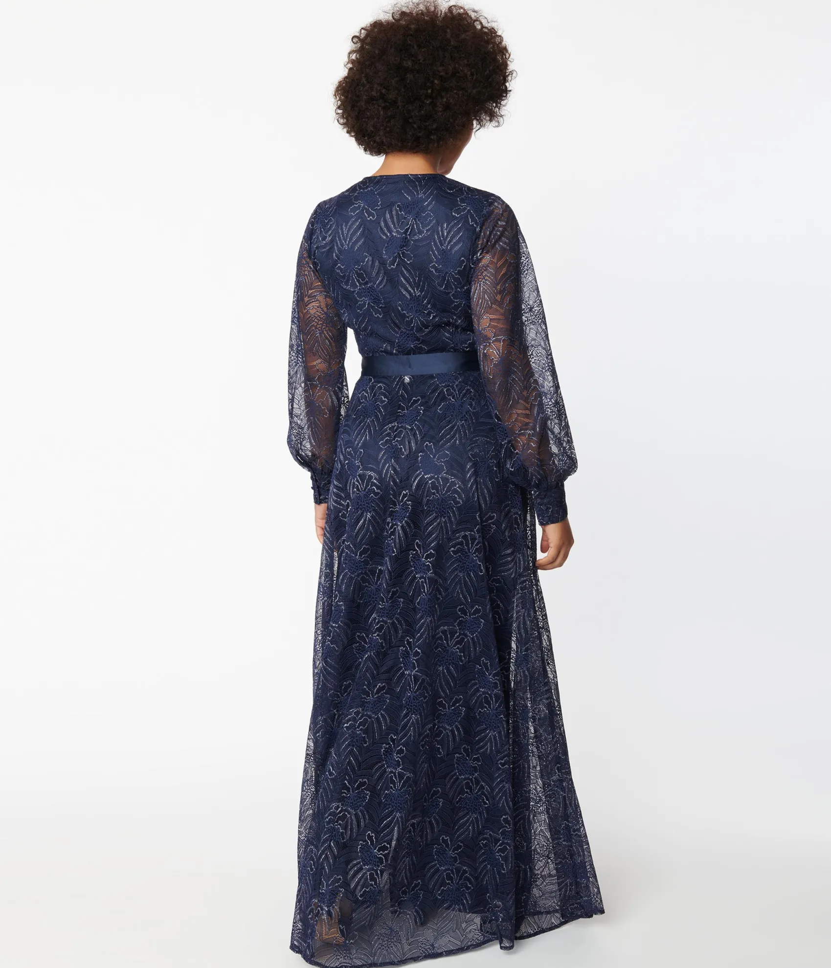 Unique Vintage Navy Sparkle Lace Jumpsuit & Skirt Overlay Store