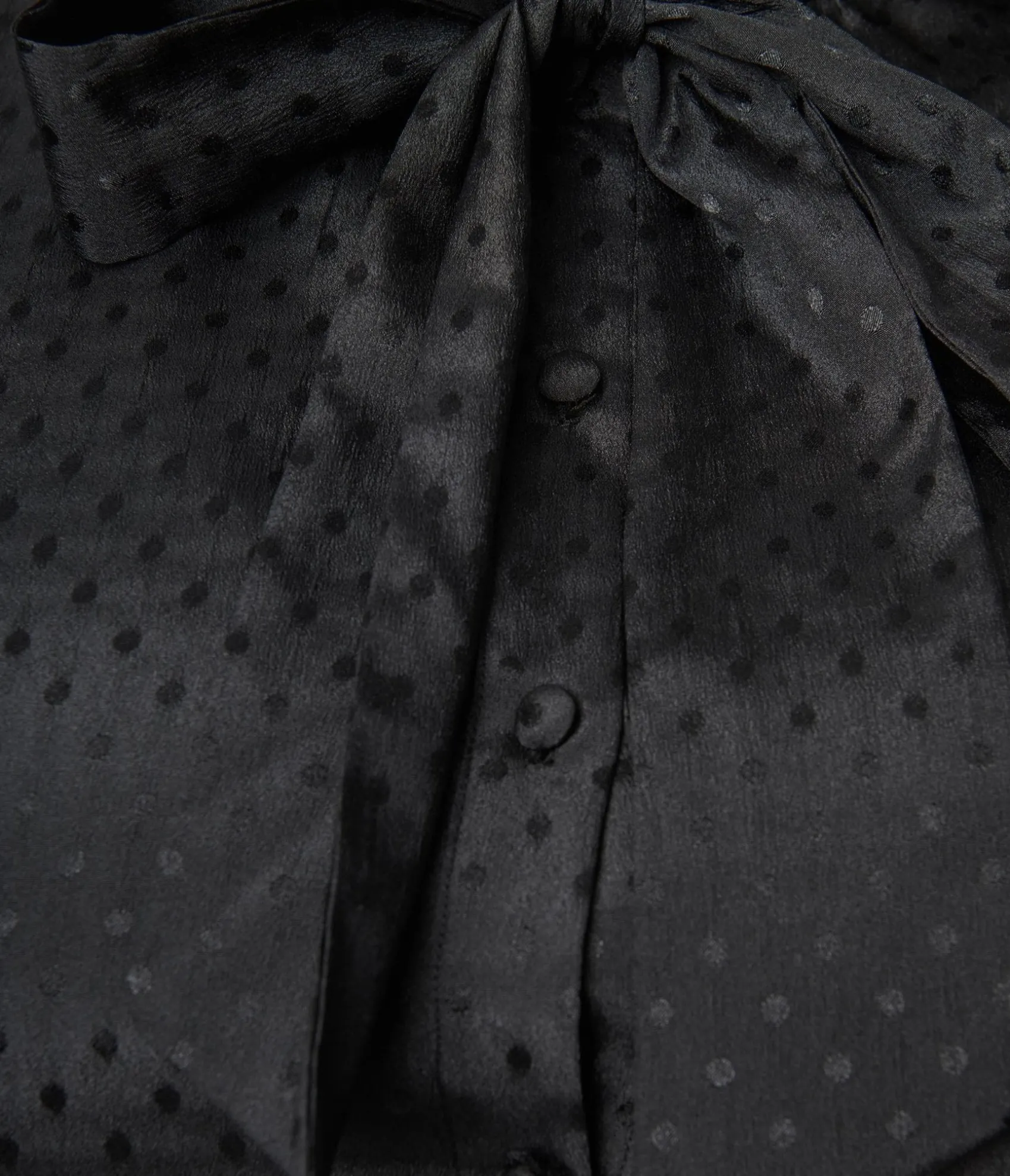 Unique Vintage Plus Size Black Satin Polka Dot Gwen Blouse New