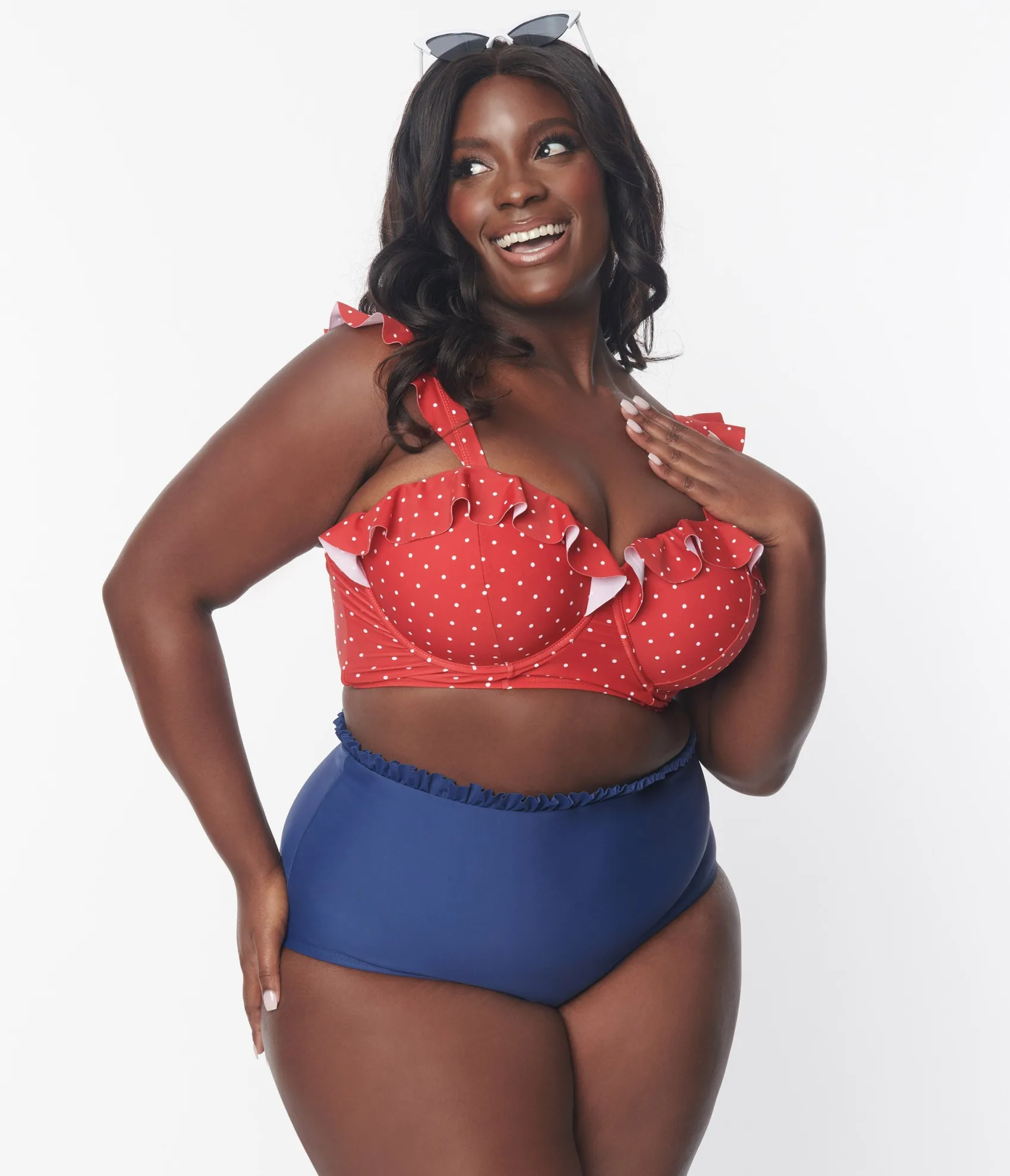 Unique Vintage Plus Size Navy Cape May Swim Bottoms Discount