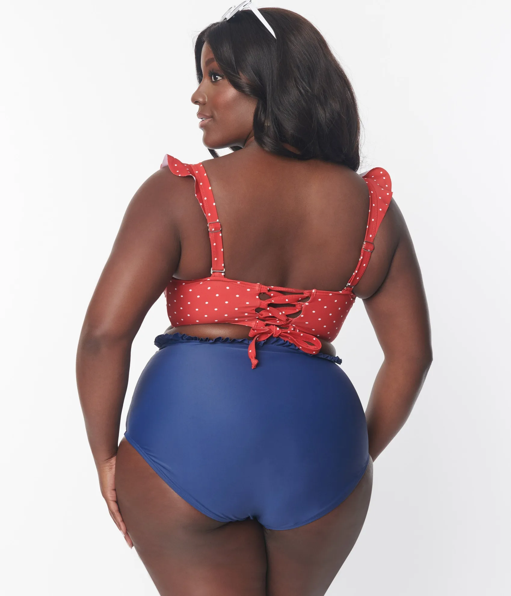 Unique Vintage Plus Size Navy Cape May Swim Bottoms Discount