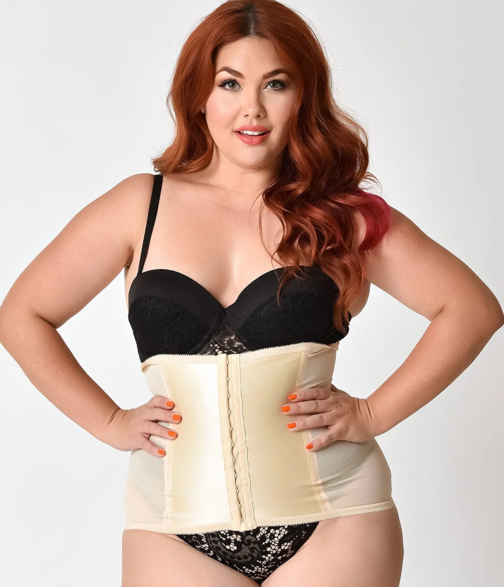 Unique Vintage Plus Size 1950s Beige Stretch Waist Cincher Shop