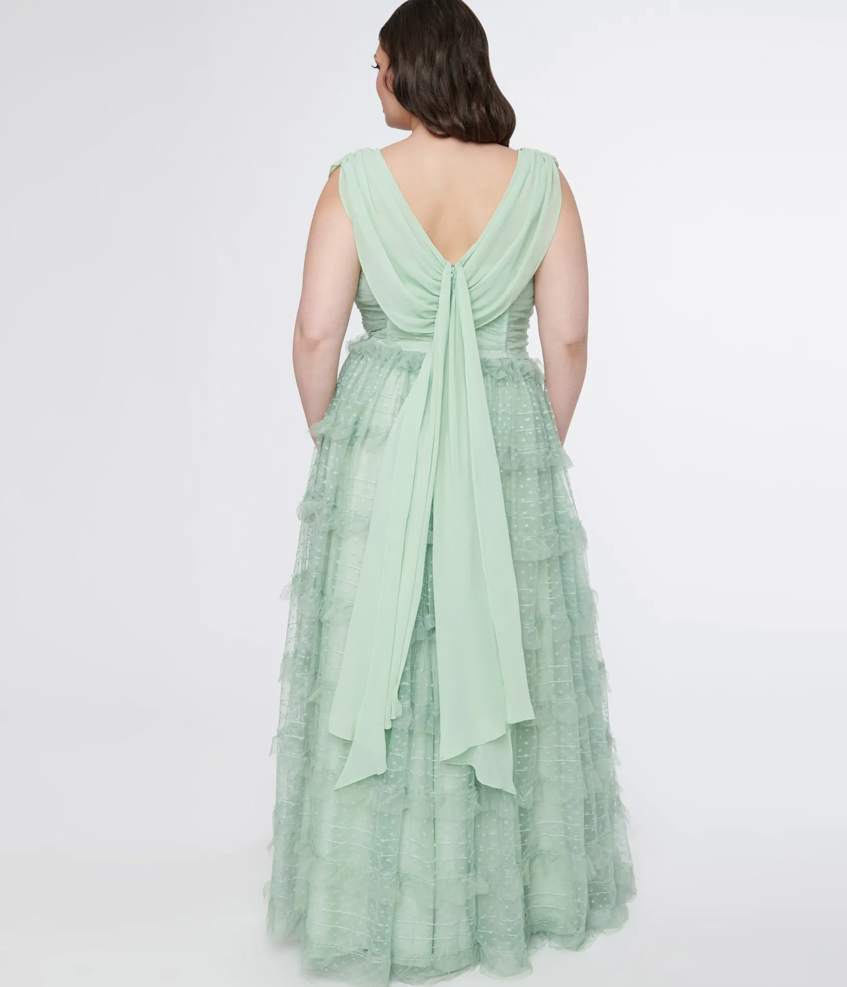 Unique Vintage Plus Size 1950s Mint Green Clip Dot Off The Shoulder Cocktail Dress Online