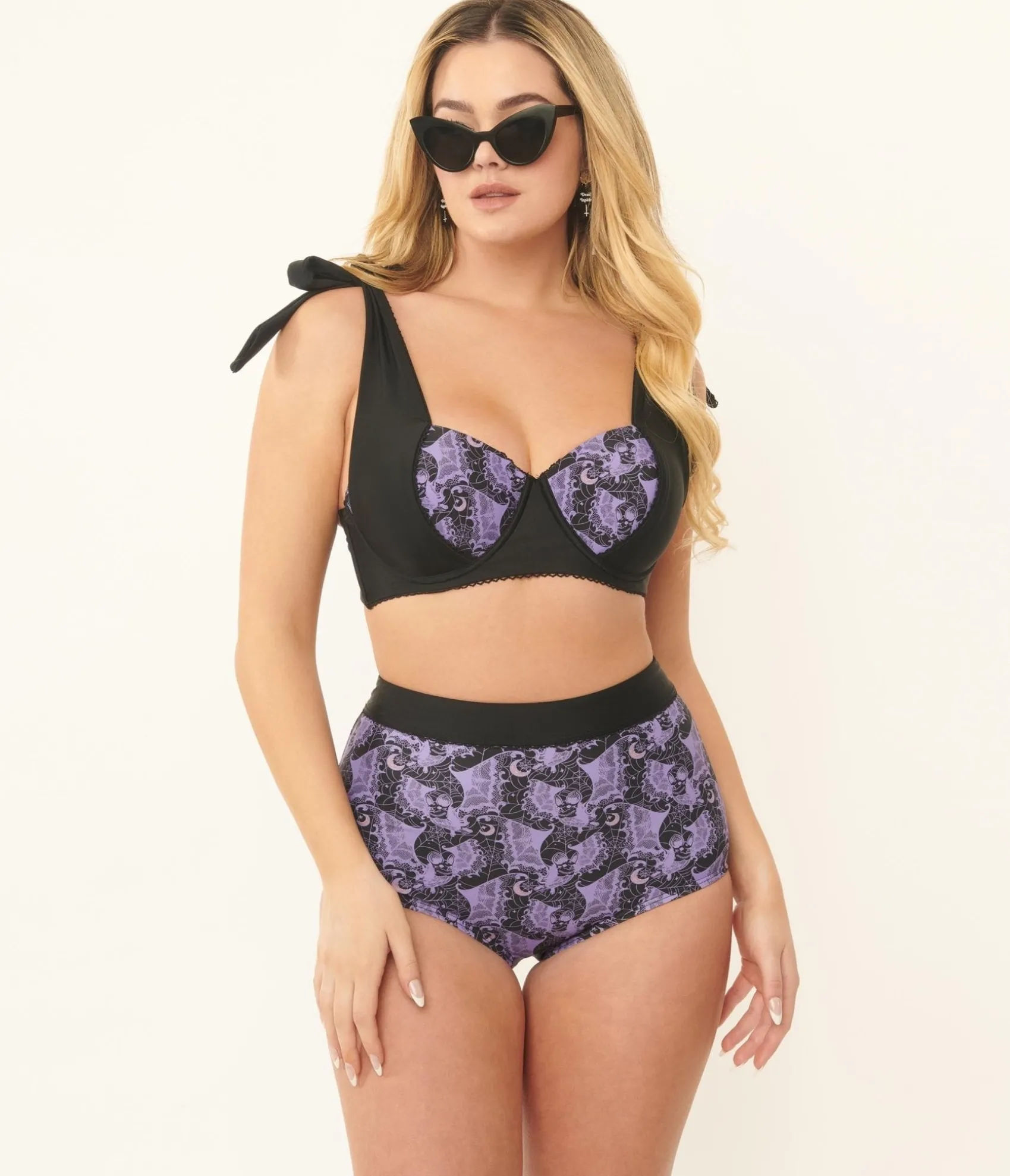 Unique Vintage Purple Lacy Bats Mrs Cooper Swim Bottoms Cheap
