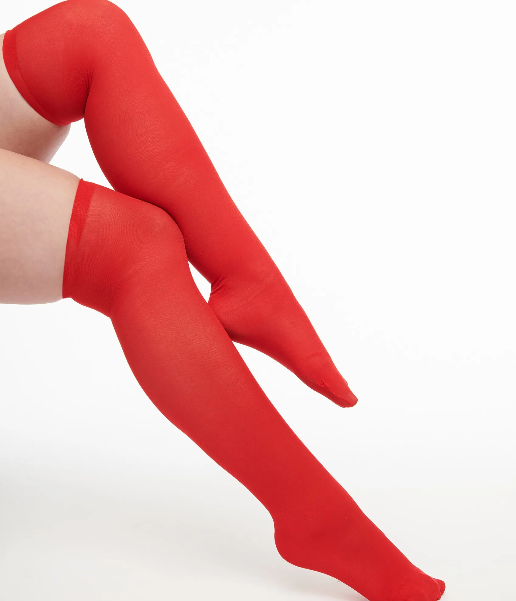 Unique Vintage Red Over the Knee Tights New
