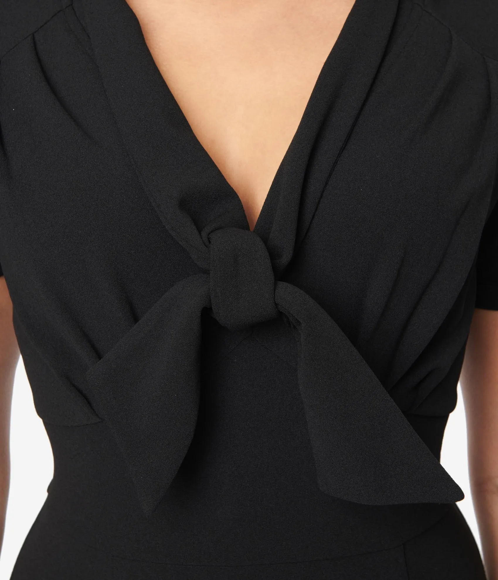 Unique Vintage 1940s All Black Holloway Wiggle Dress Online