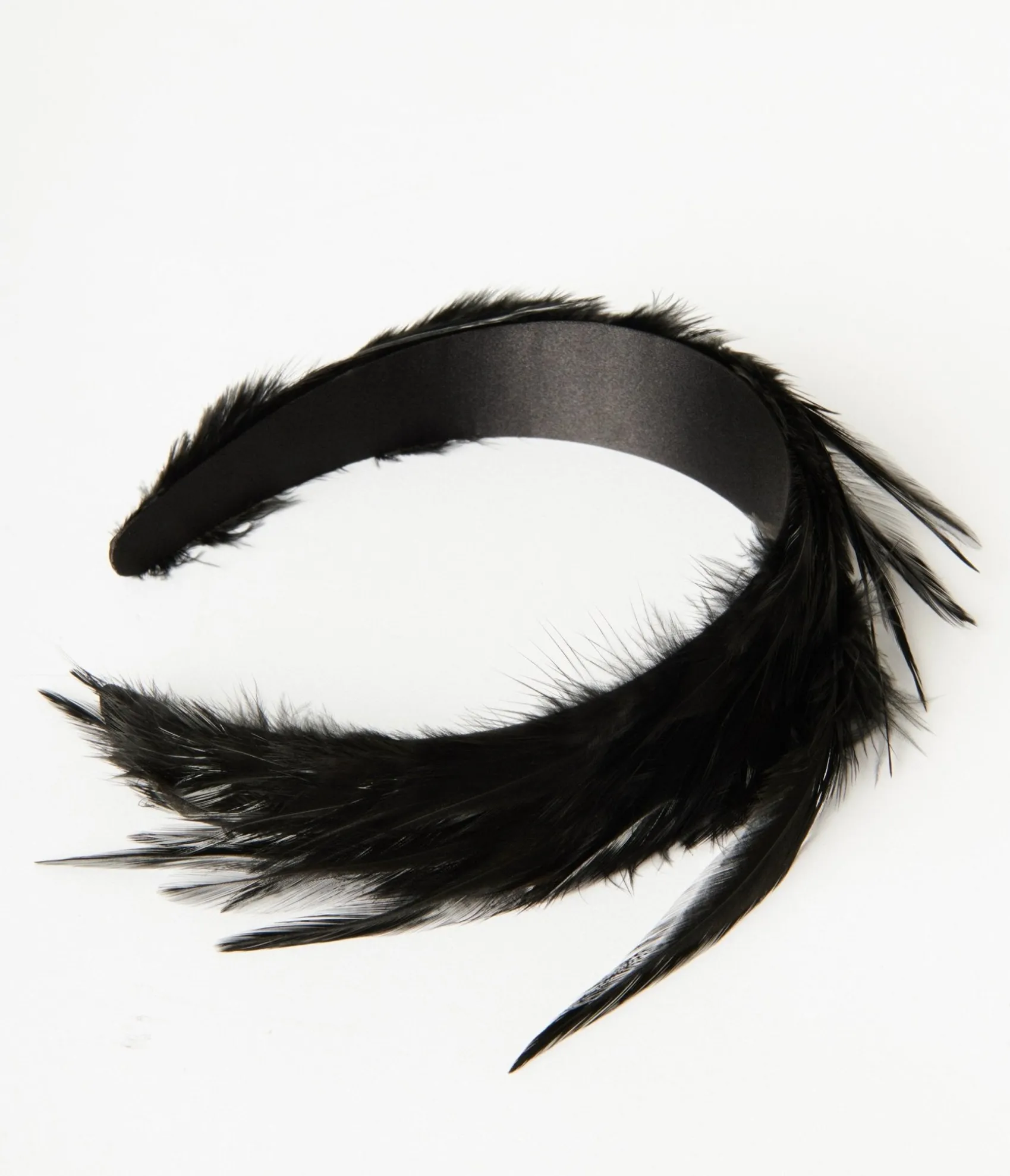 Unique Vintage 1920s Black Feather Headband New
