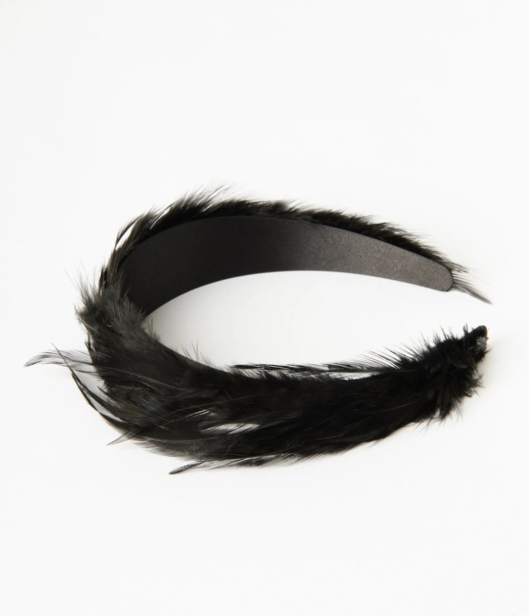 Unique Vintage 1920s Black Feather Headband New