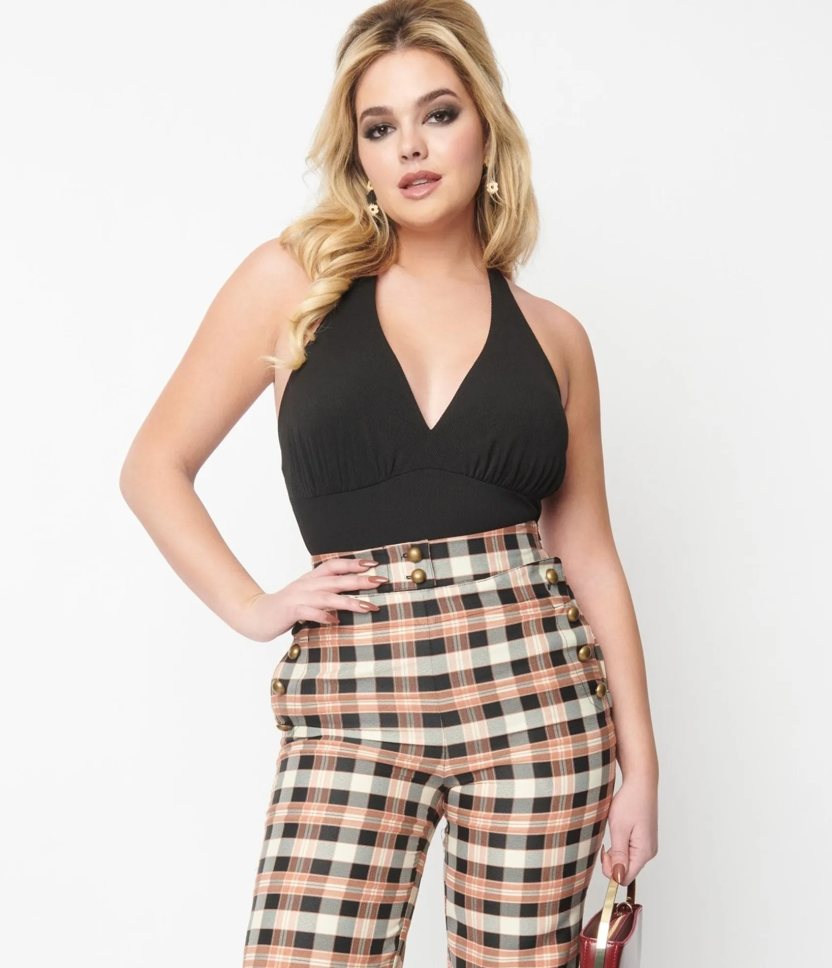 Unique Vintage 1970s Black Halter Bodysuit Fashion