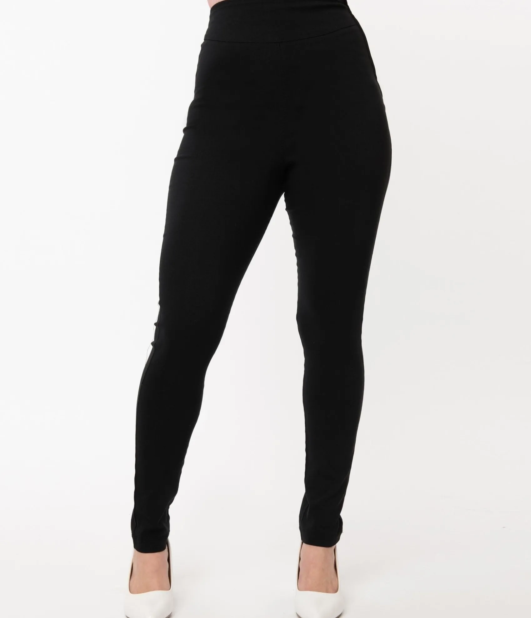 Unique Vintage 1950s Black High Waist Rizzo Cigarette Pants Fashion