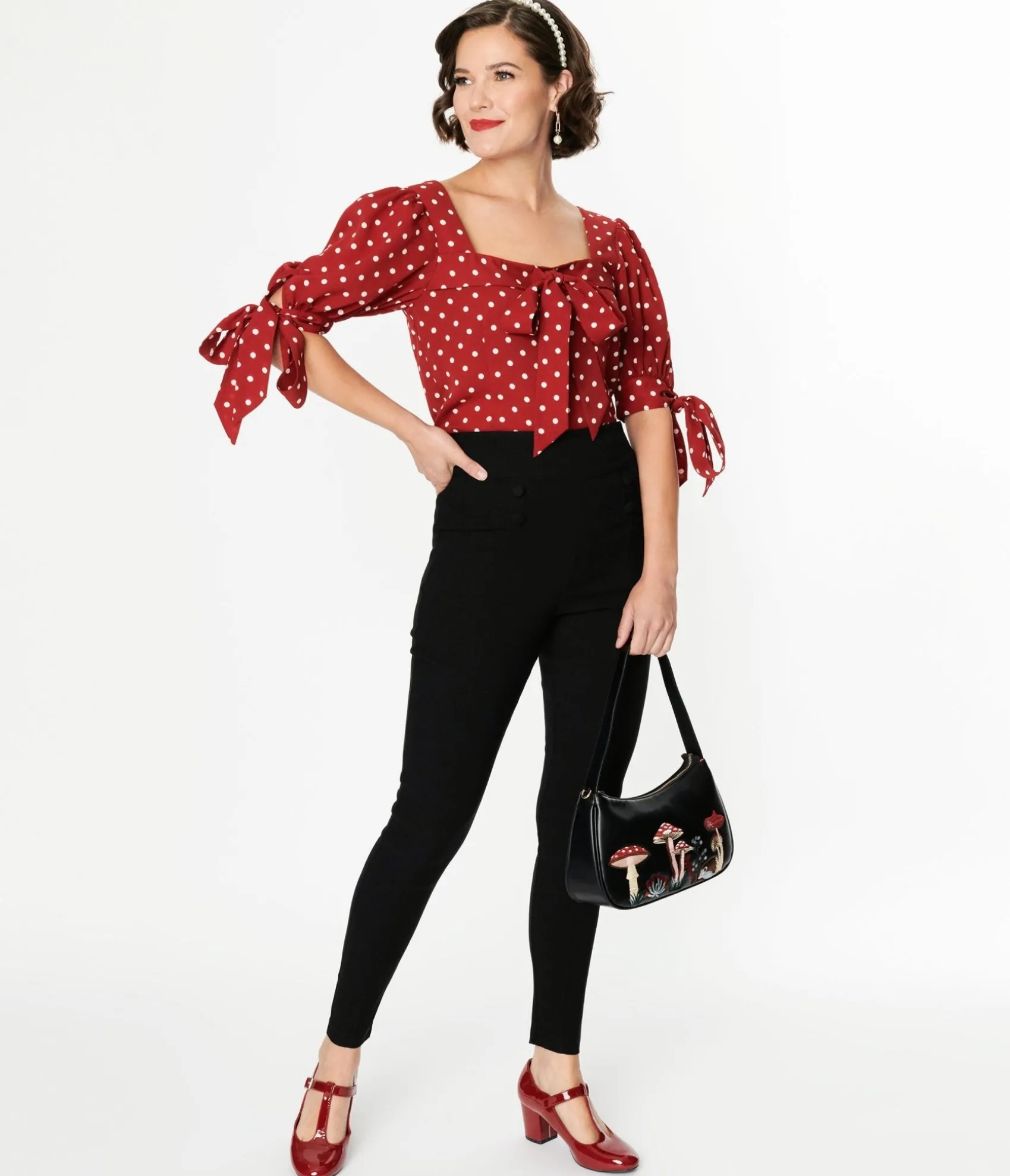 Unique Vintage 1950s Black High Waisted Cigarette Pants Best
