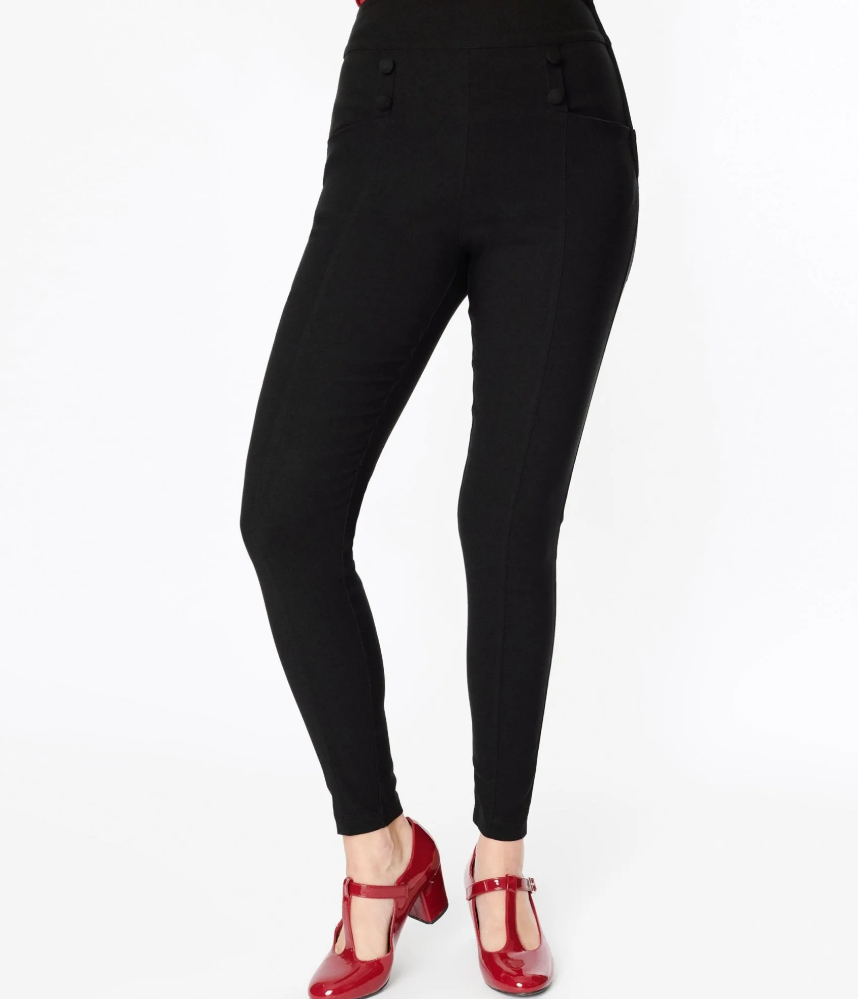 Unique Vintage 1950s Black High Waisted Cigarette Pants Best