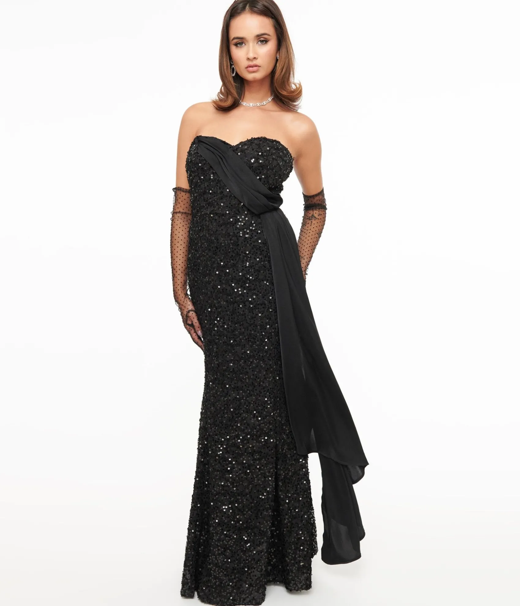 Unique Vintage 1930s Black Sequin Lace Mermaid Dress Best