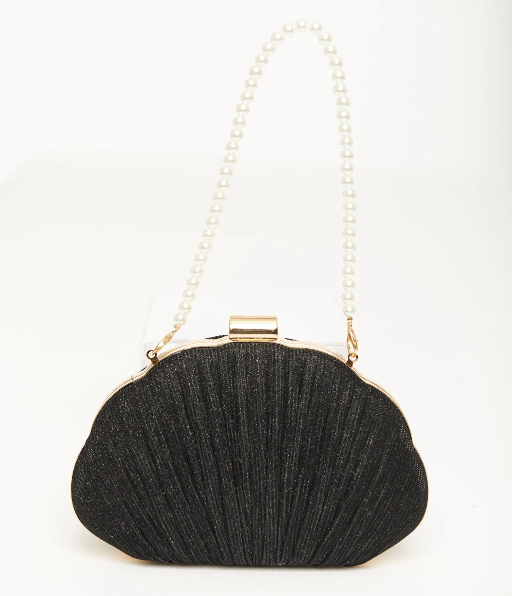 Unique Vintage 1950s Black Sparkle Scallop Handbag Online