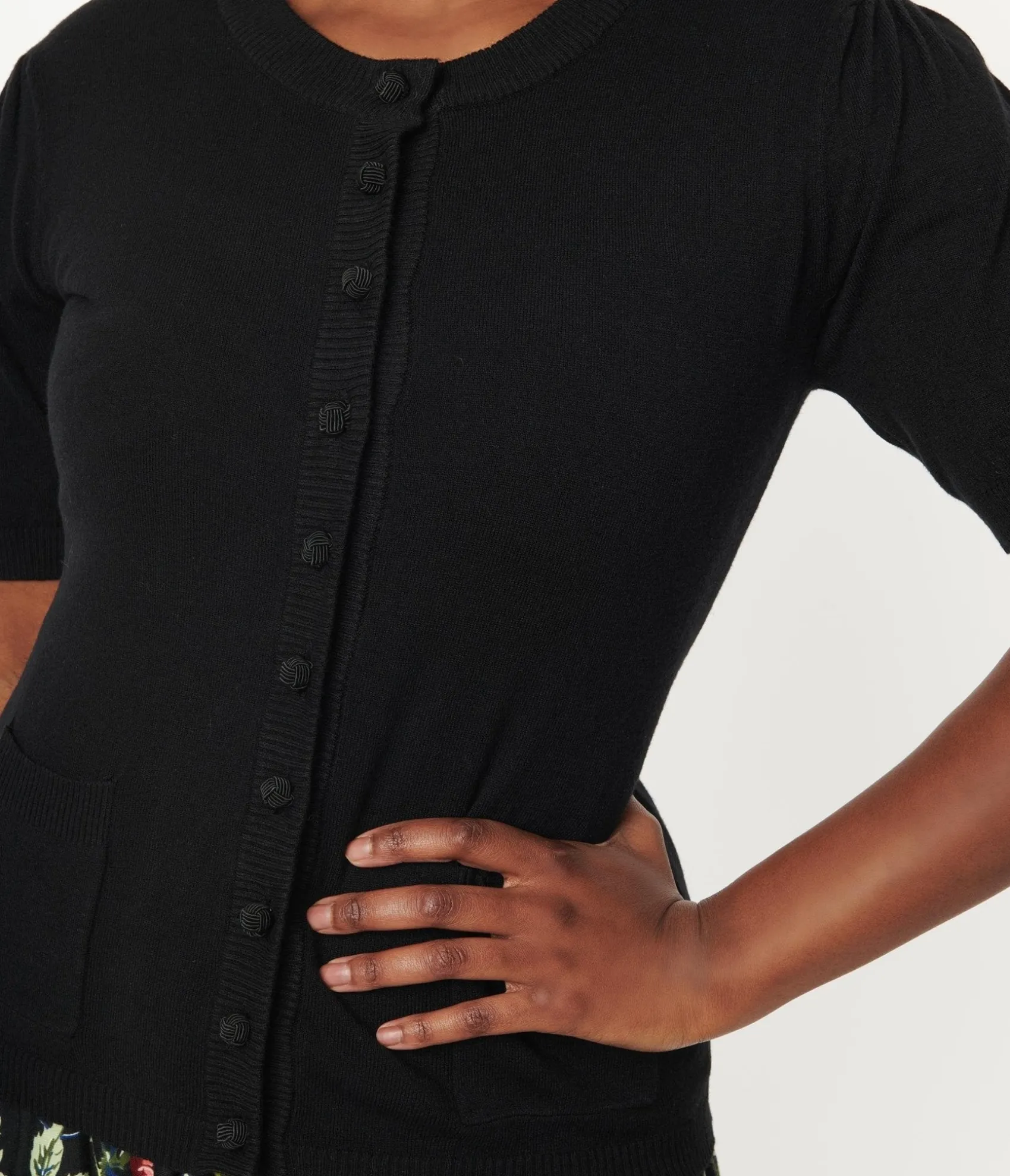 Unique Vintage 1940s Black Telluride Cardigan Sweater Store
