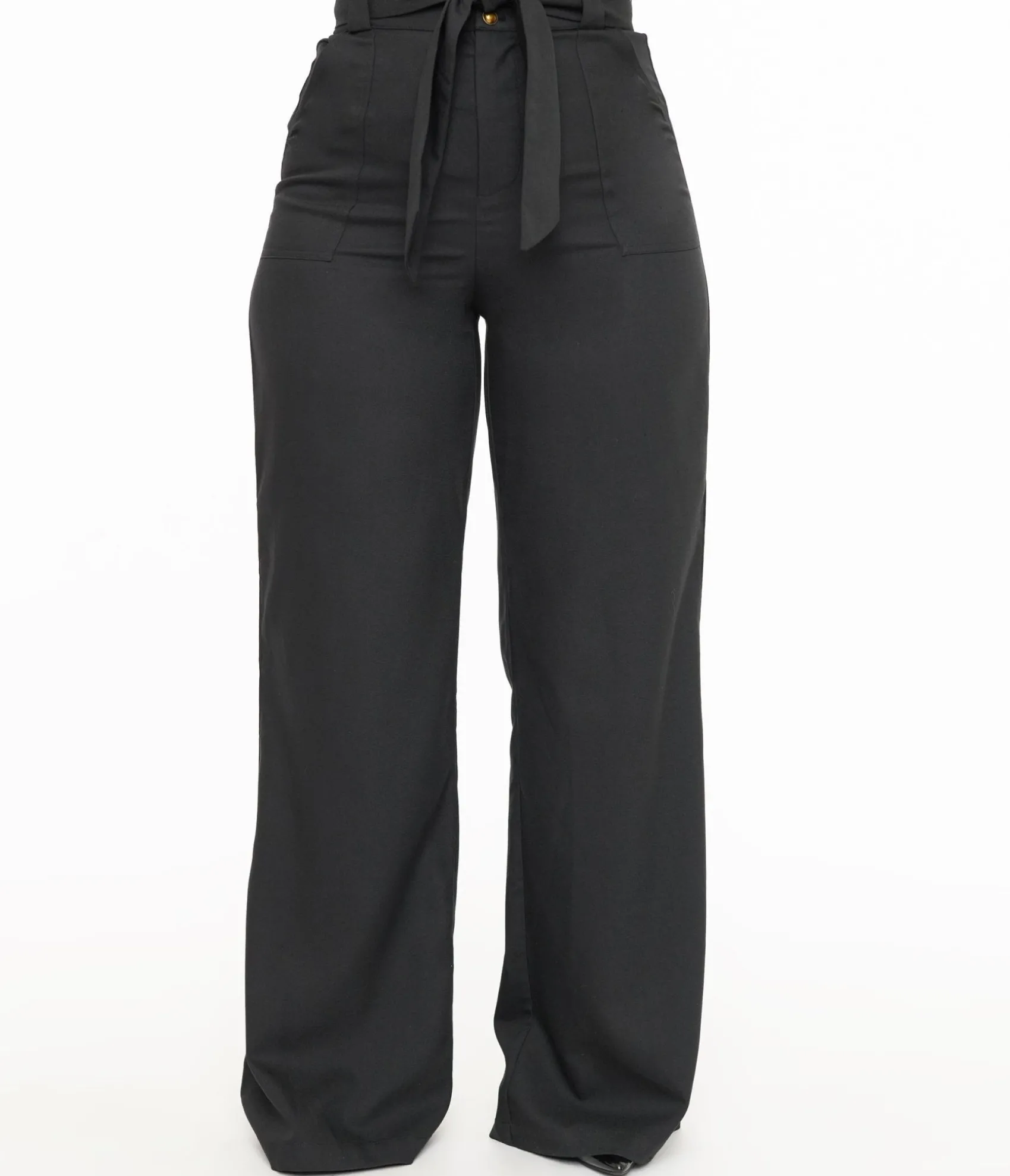 Unique Vintage 1950s Black Wide Leg Trousers Outlet