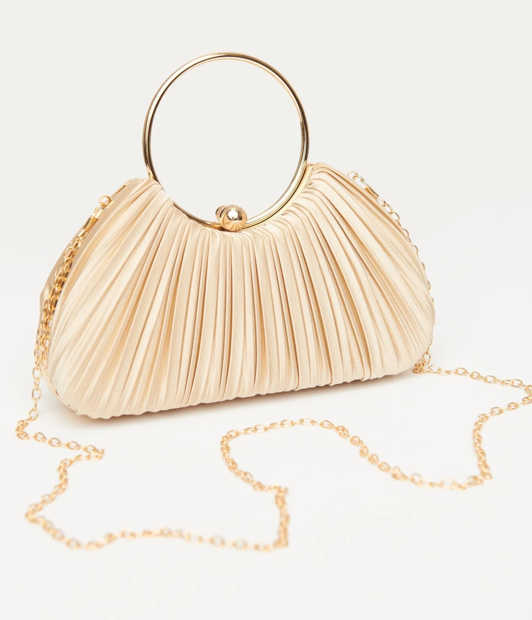 Unique Vintage 1920s Champagne Pleated Handbag Outlet