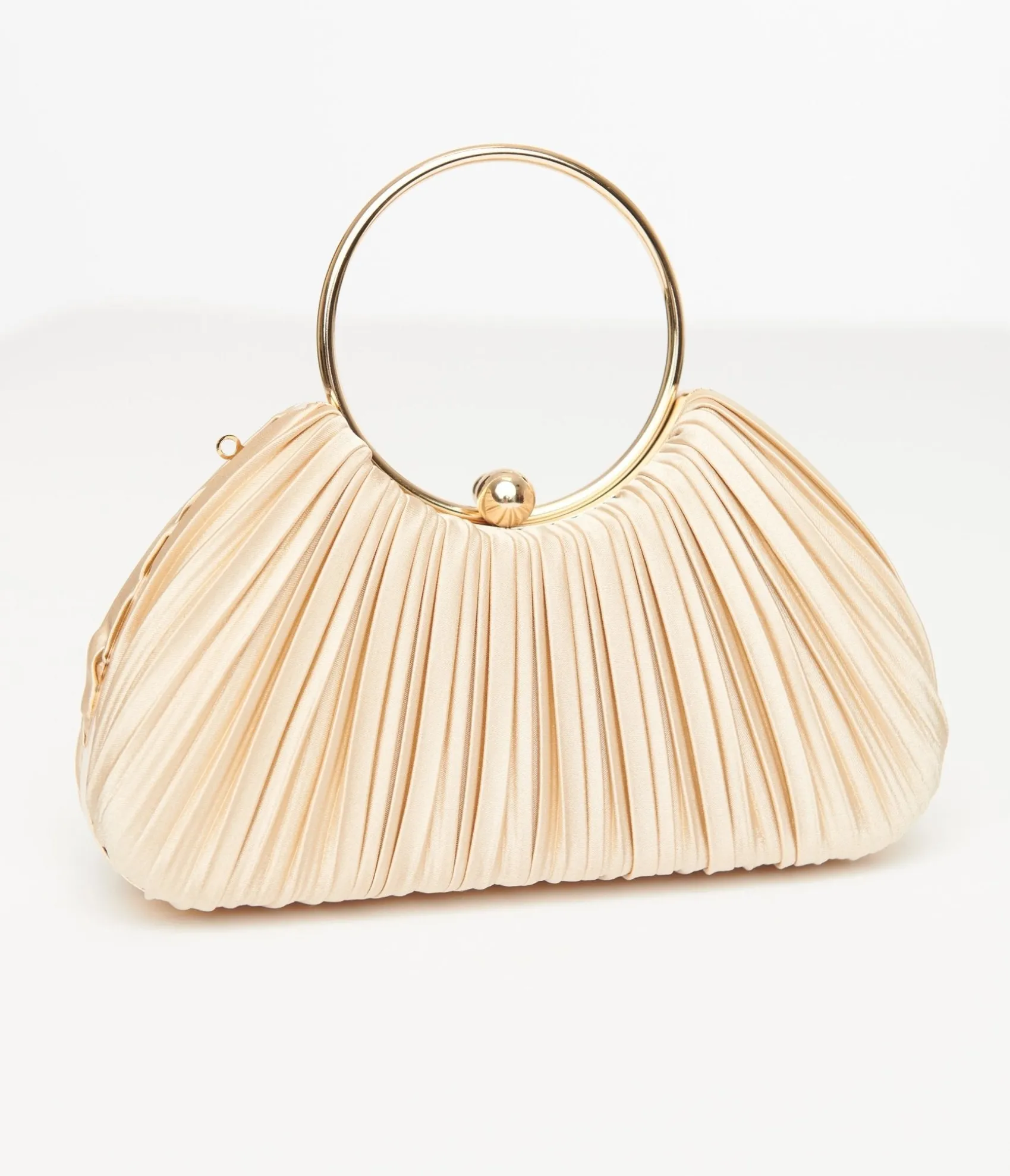 Unique Vintage 1920s Champagne Pleated Handbag Outlet