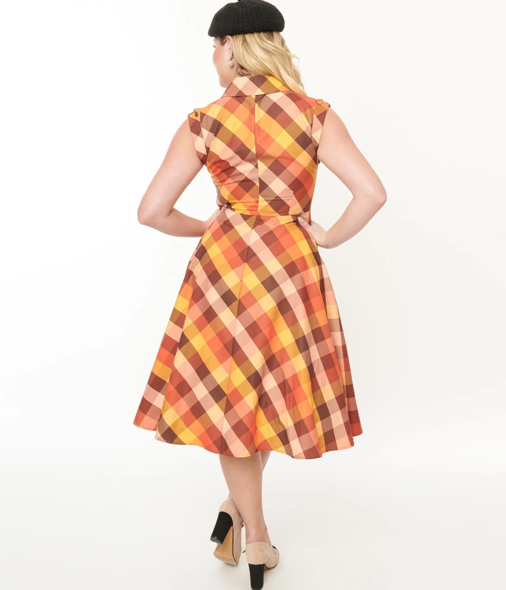 Unique Vintage 1950s Fall Madras Plaid Shirt Dress Cheap