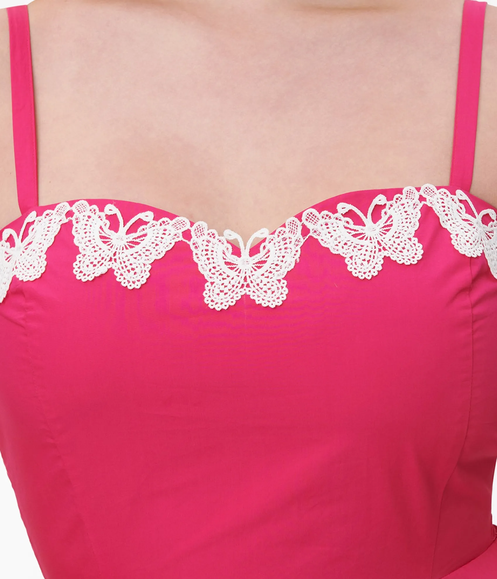 Unique Vintage 1950s Hot Pink & White Butterfly Ossining Romper Best