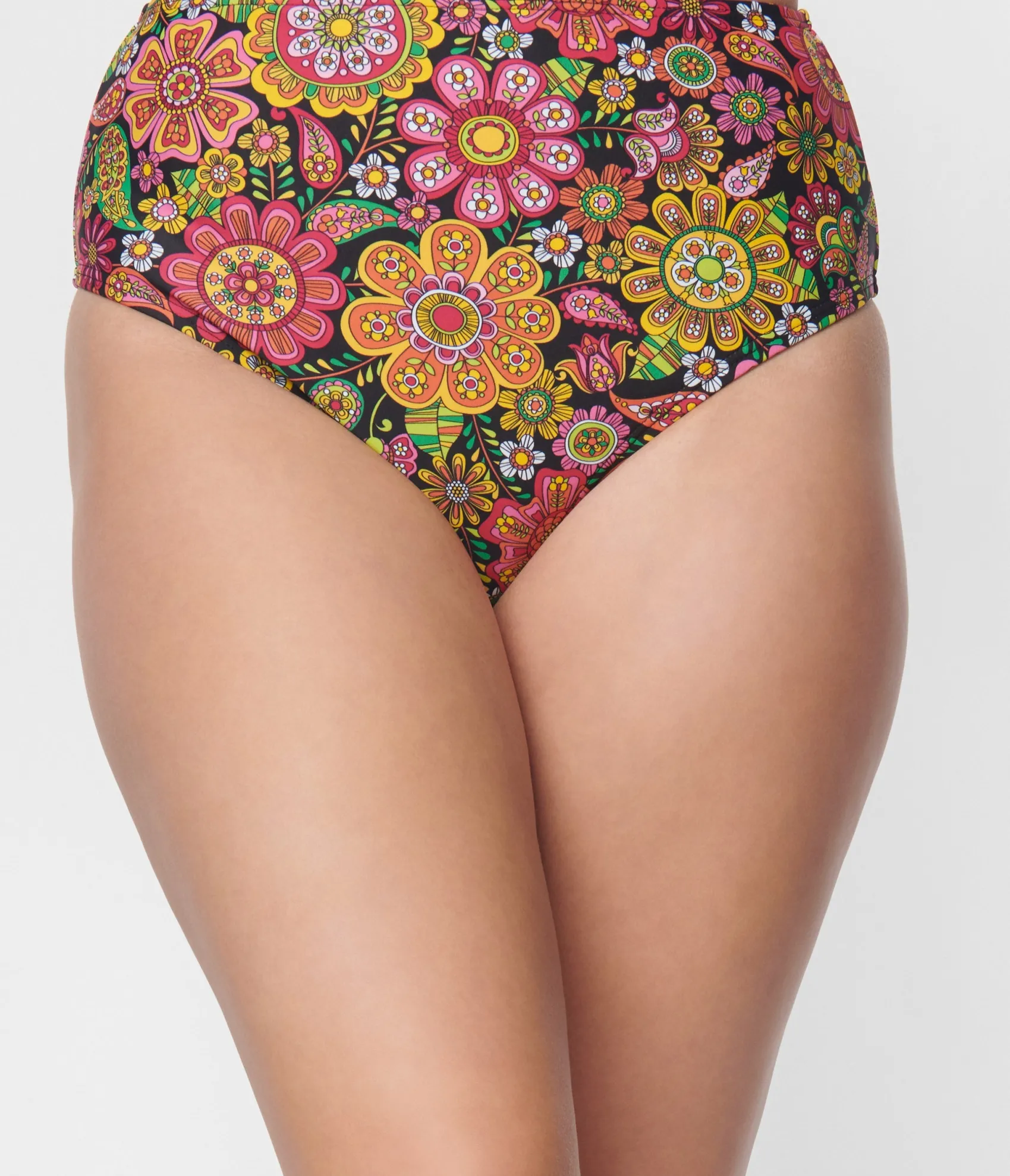 Unique Vintage 1960s Kaleidoscope Floral Daphne Swim Bottoms New