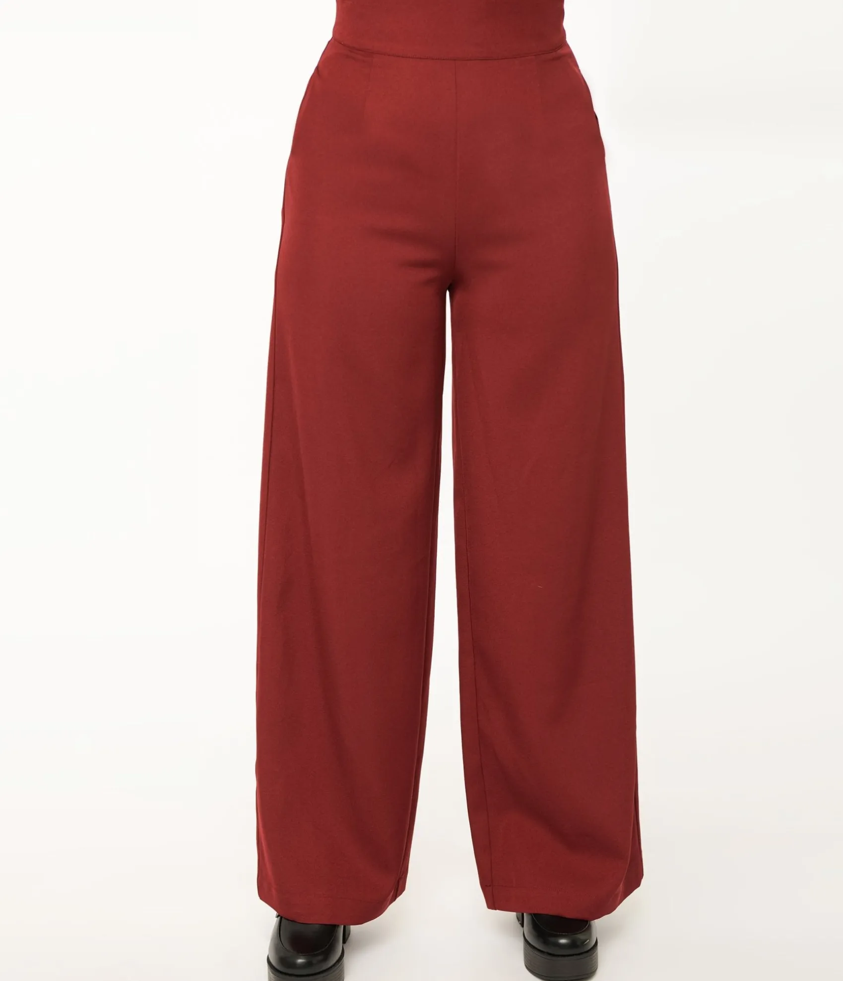 Unique Vintage 1940s Merlot High Waist Pants Outlet