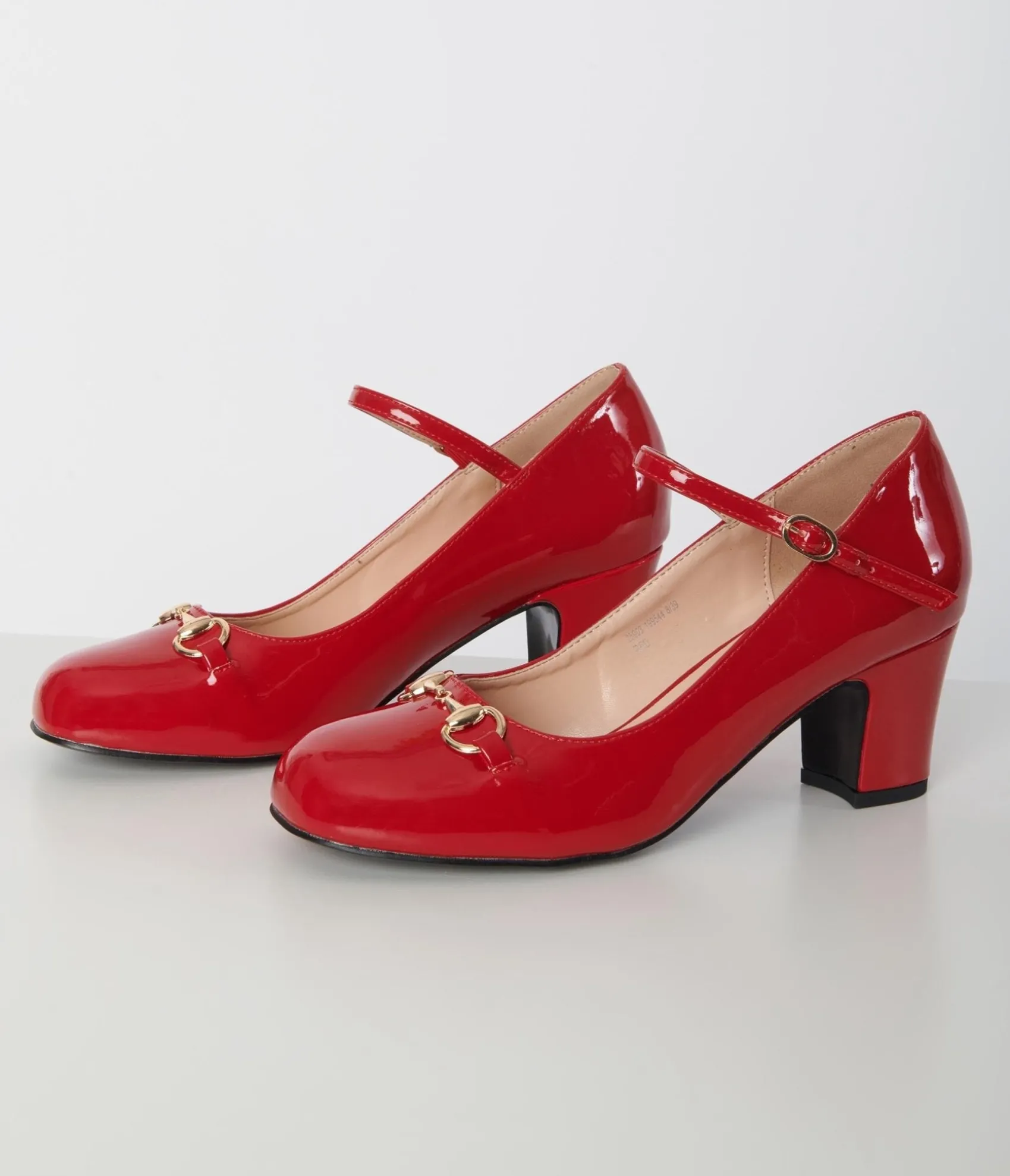 Unique Vintage 1970s Red Patent Leatherette Mary Jane Heels Discount