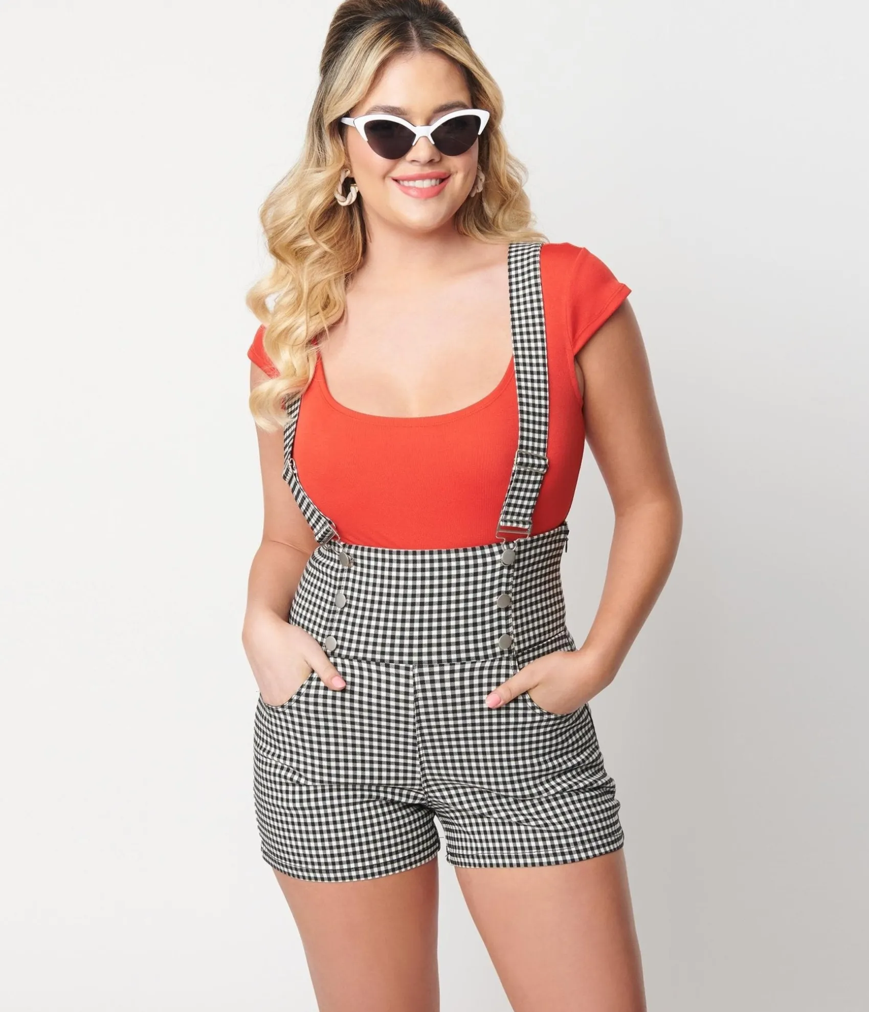 Unique Vintage 1950s Red Scoop Neck Bodysuit Online