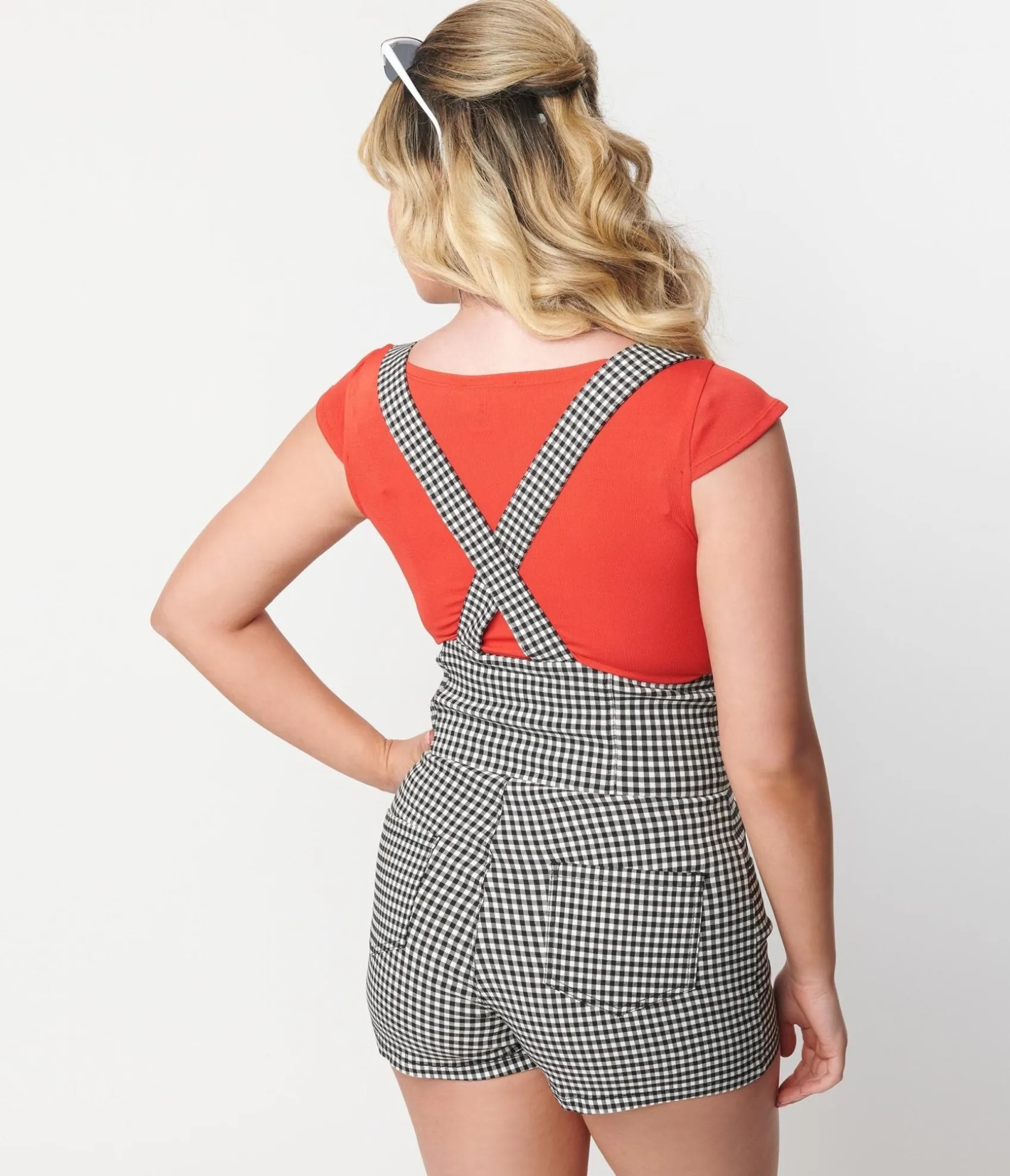 Unique Vintage 1950s Red Scoop Neck Bodysuit Online