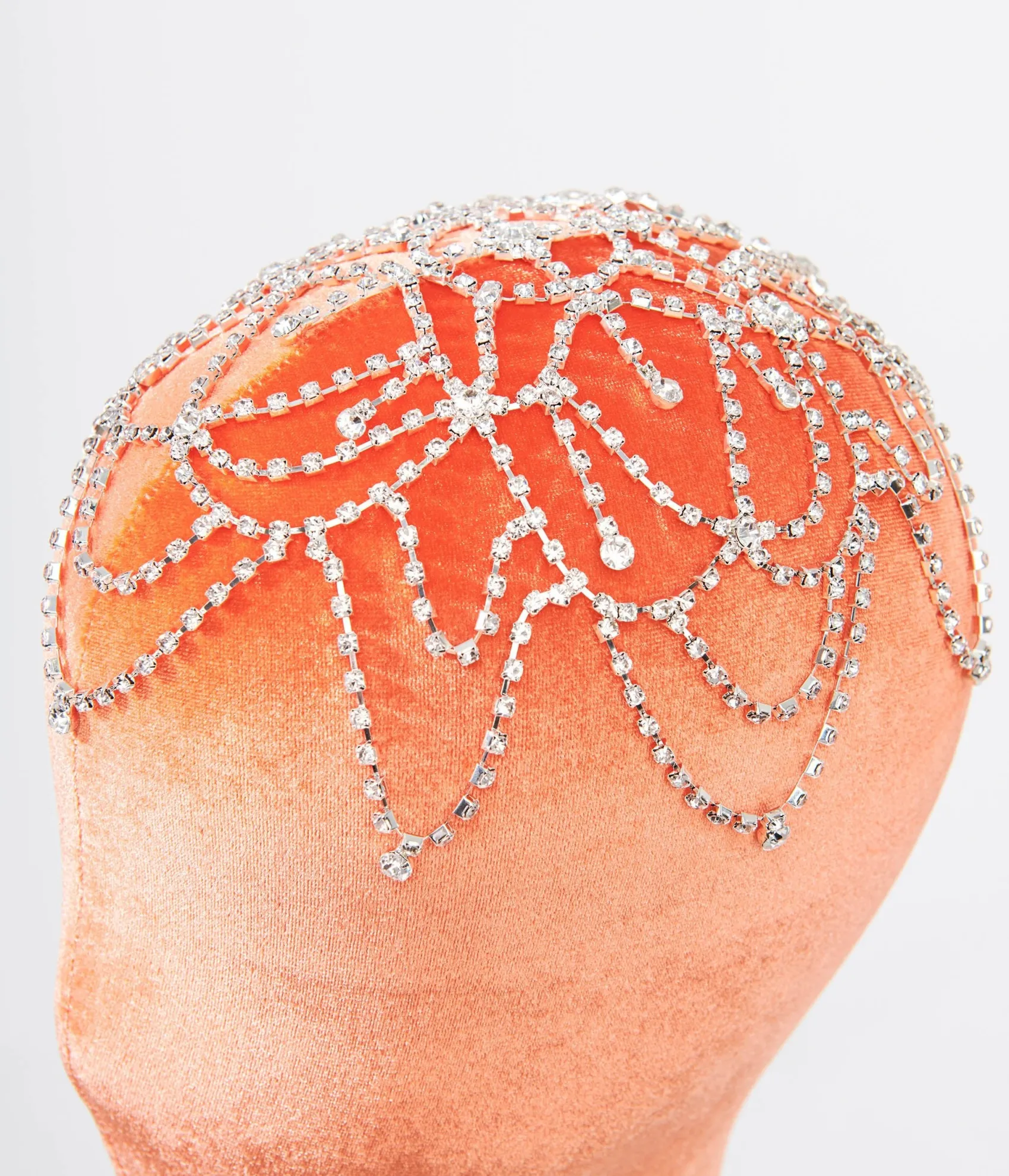 Unique Vintage 1920s Rhinestone Flapper Curtain Headpiece Sale