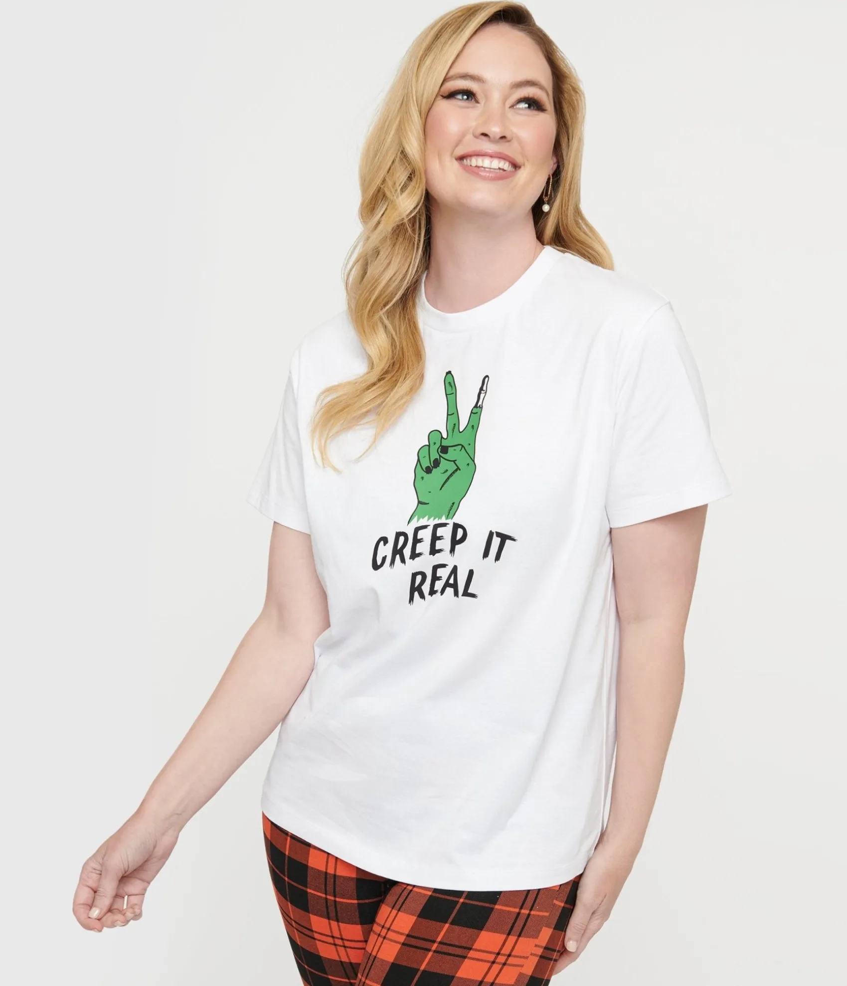 Unique Vintage White Creep It Real Unisex Graphic Tee Outlet