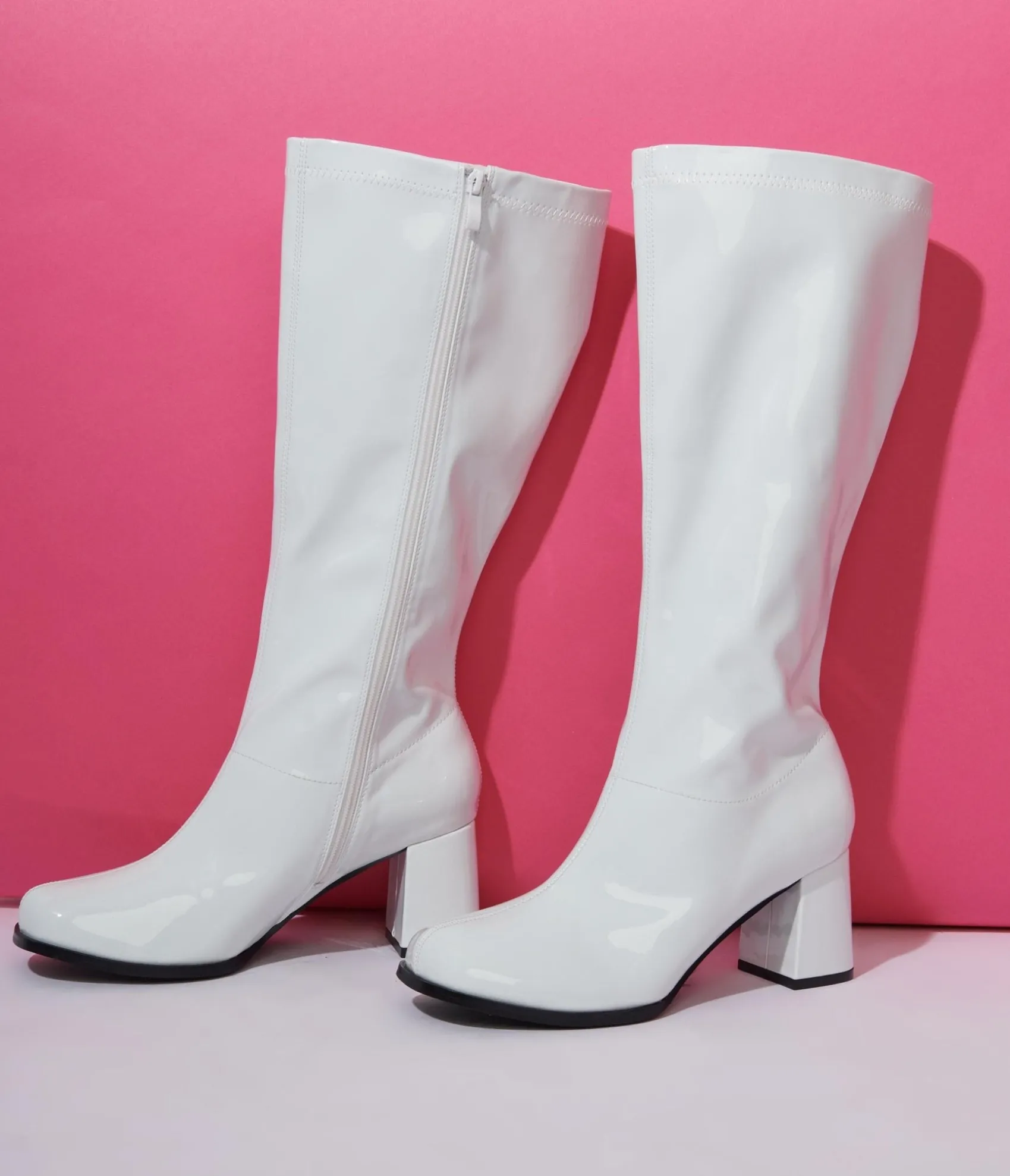 Unique Vintage White Patent Gogo Boot Best