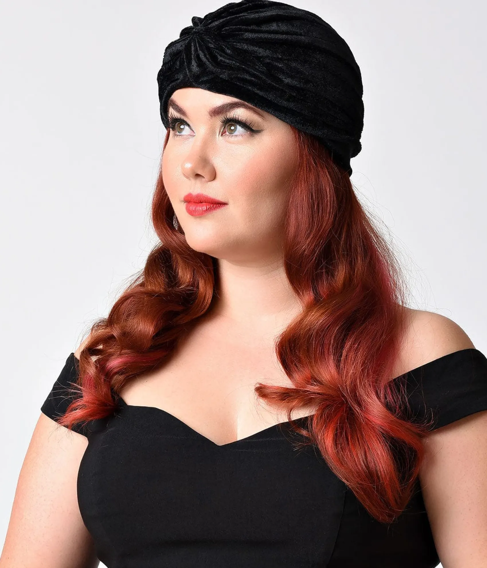 Unique Vintage Vintage Style Black Velvet Knotted Turban Shop