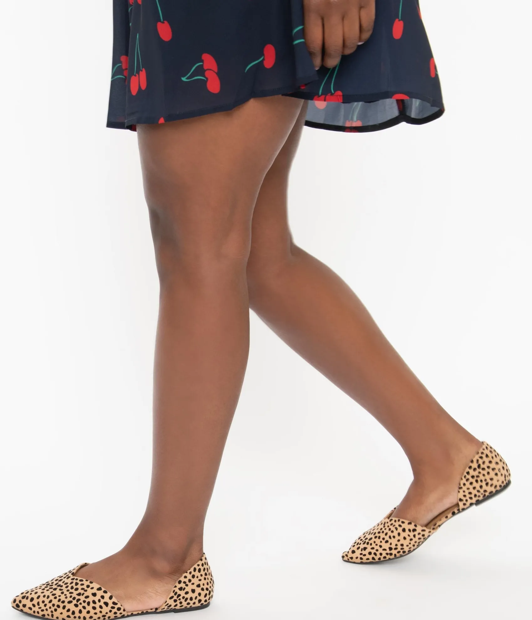 Unique Vintage Vintage Style Cheetah Suede dOrsay Flats Discount