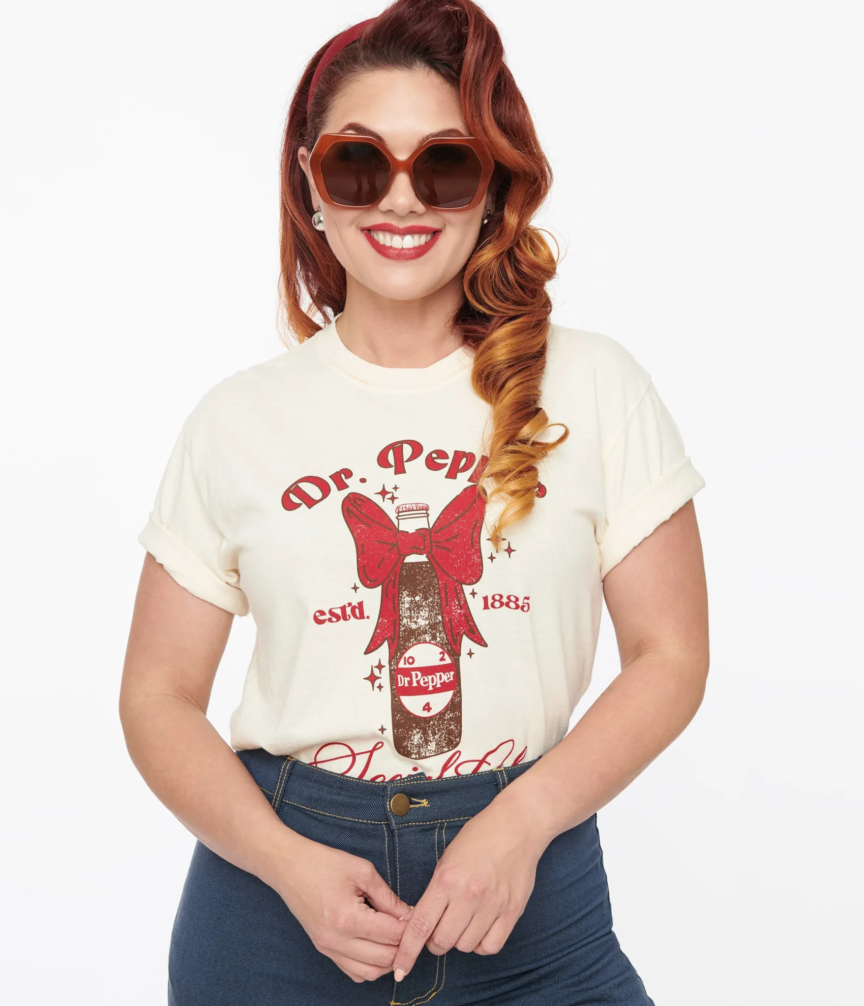 Unique Vintage Vintage Style Dr Pepper Social Club Fitted Graphic Tee Clearance